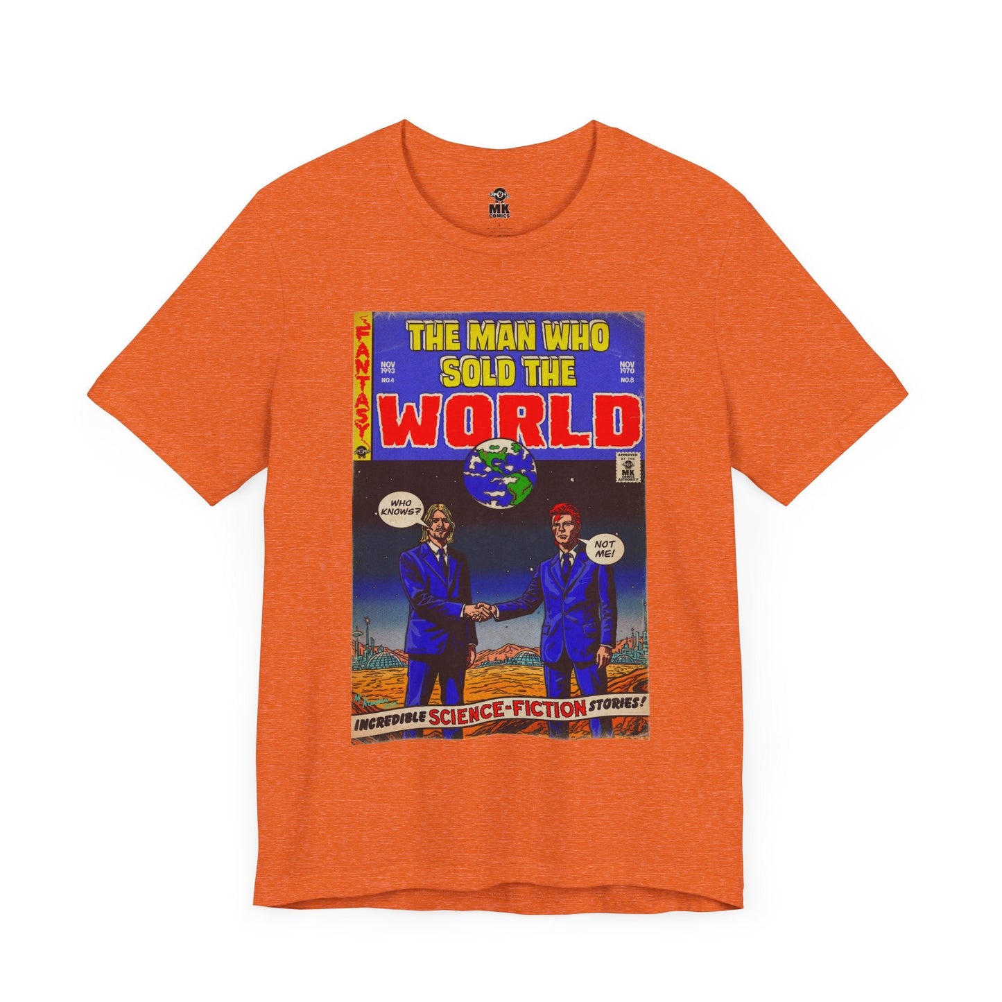 Bowie & Cobain The Man Who Sold the World Jersey Short Sleeve Tee Unisex