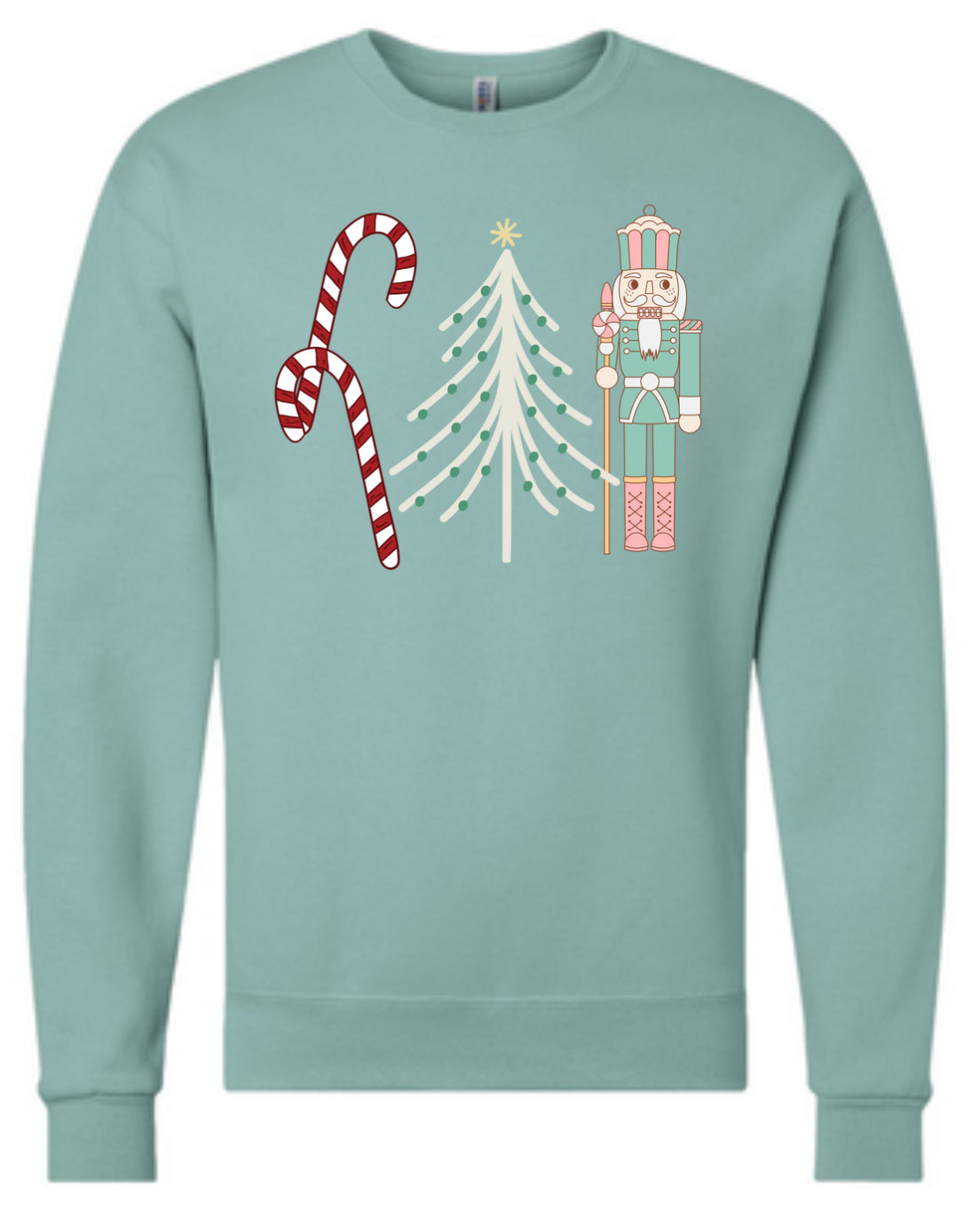 Holiday Graphic Crewneck Soft Winter Sweatshirt Jerzees