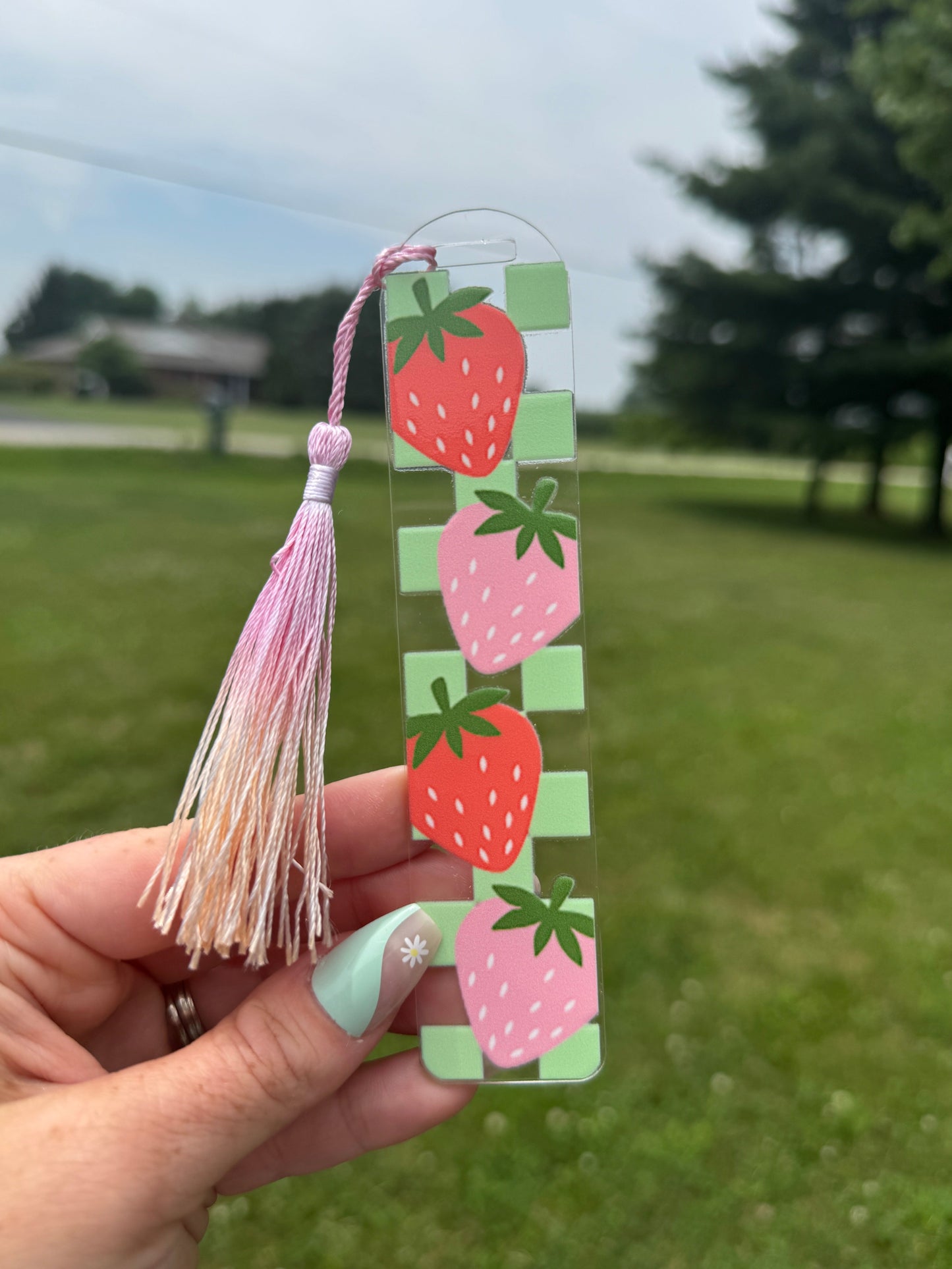 Acrylic Vibrant Bookmark Durable Bookmark Sawdust and Cedar