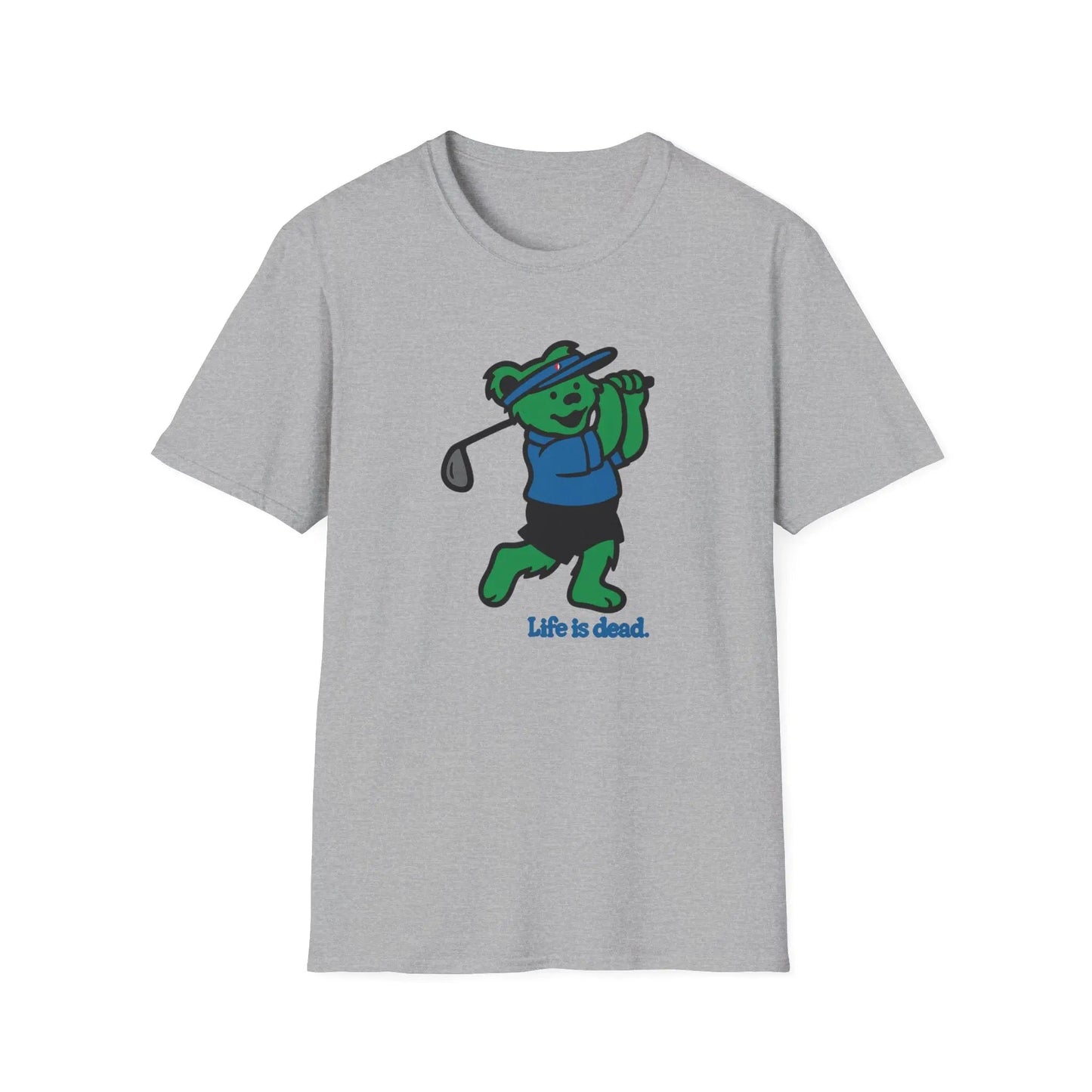 Golfing Bear Life is Dead TShirt Grateful Dead