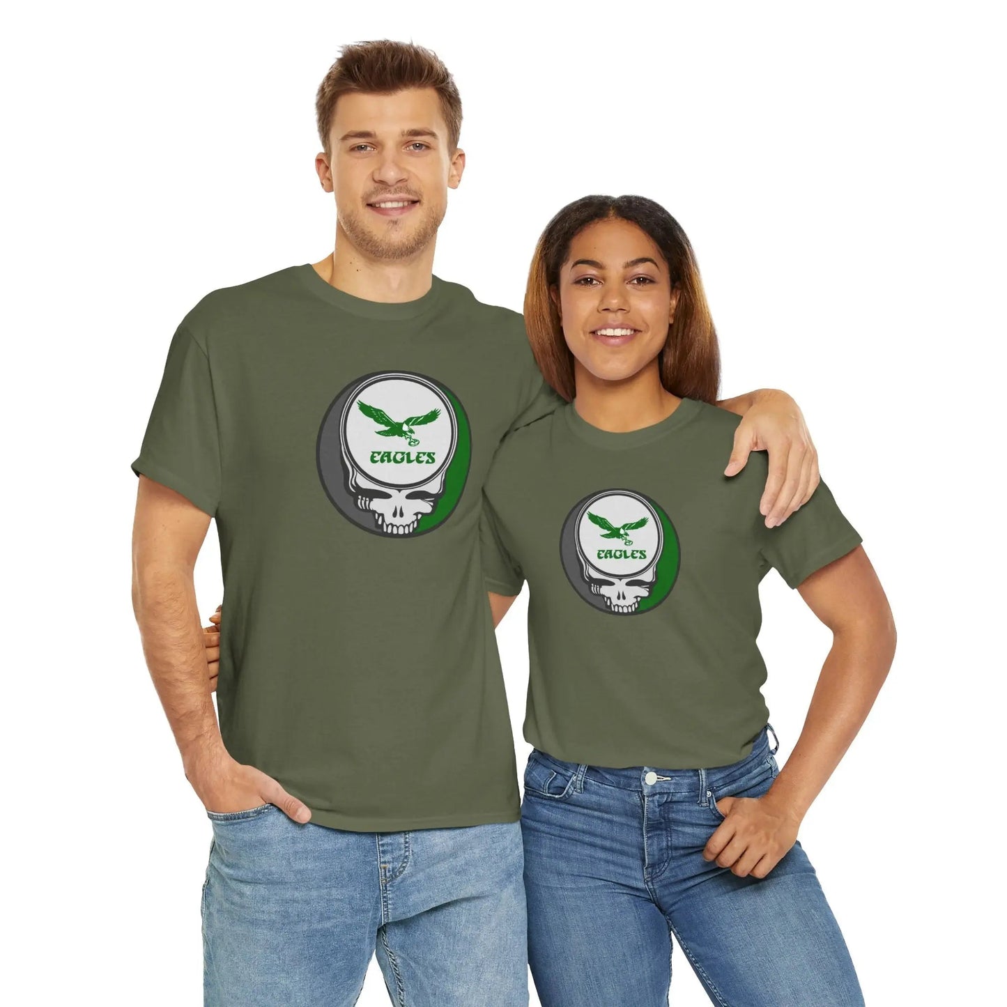 Philadelphia Eagles Skull T-Shirt NFL The Gridiron Collection