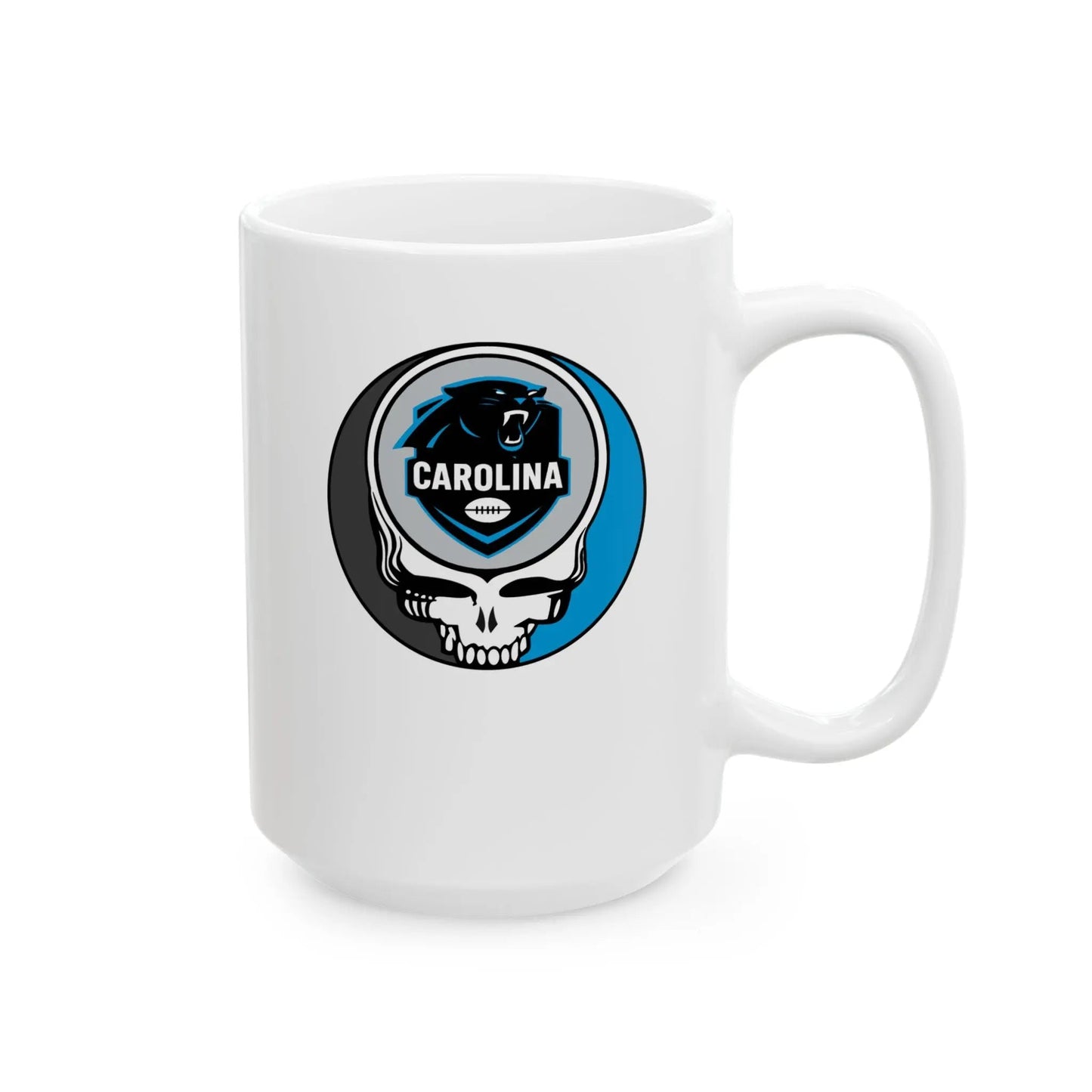 Carolina Panthers Stealie Ceramic Mug Durable White Ceramic The Gridiron Collection