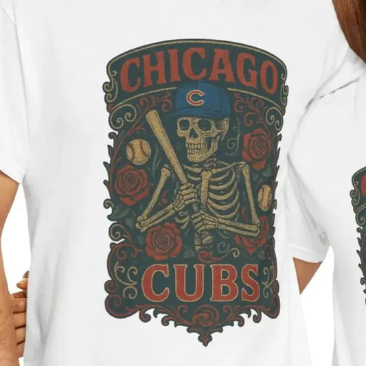 Chicago Baseball Retro Poster Art T-shirt The Ballpark Collection