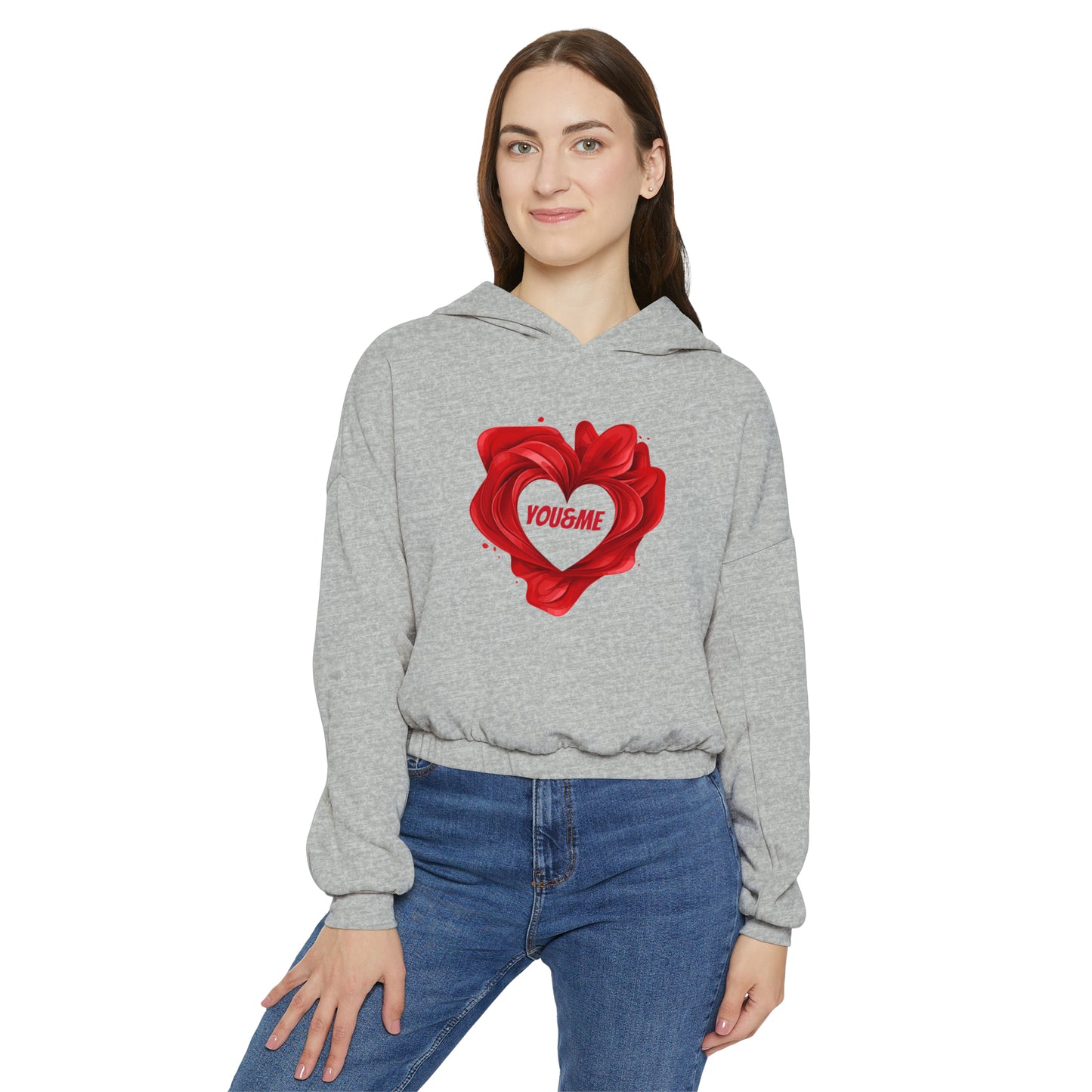 Valentine's best Gift, Women's Cinched Bottom Hoodie