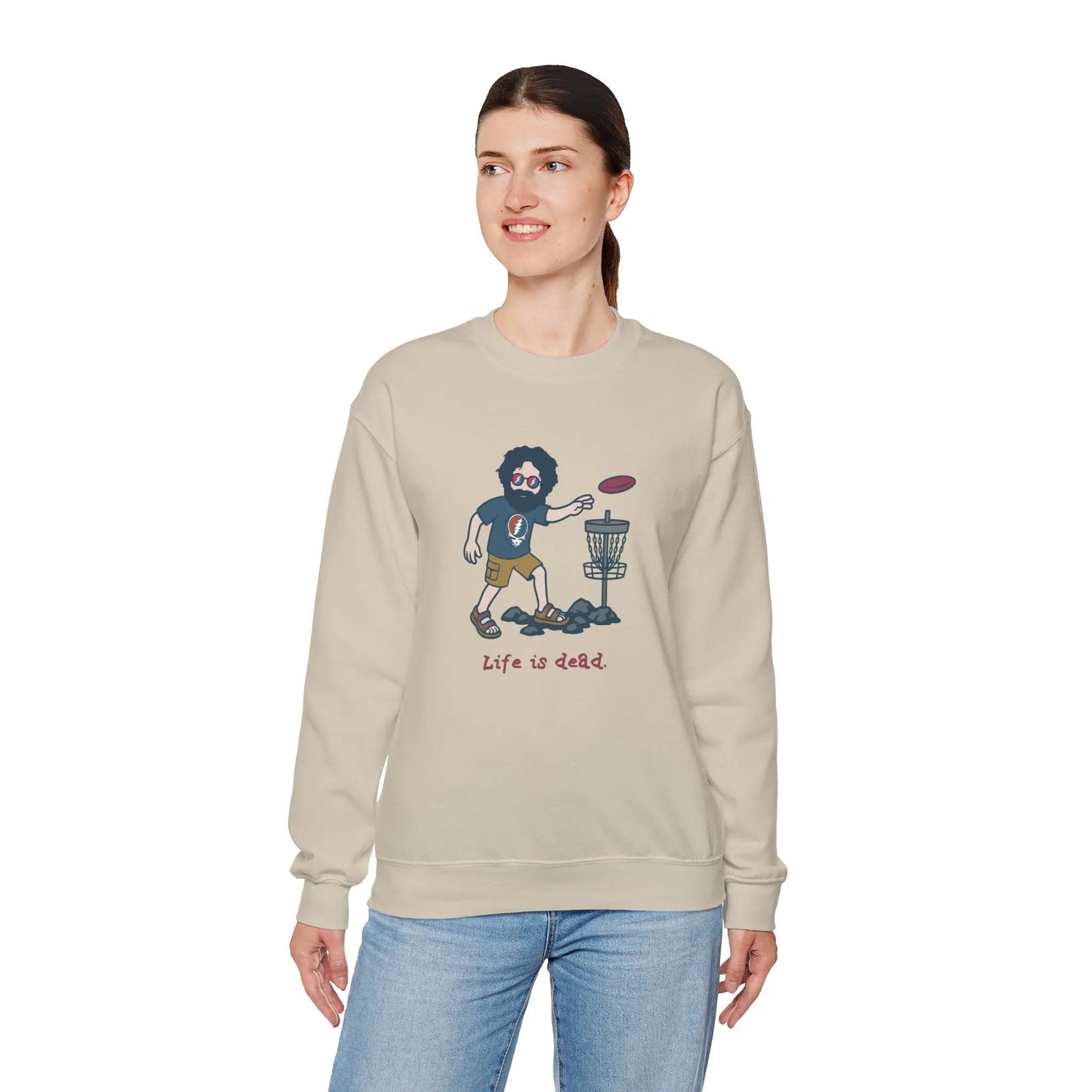 Disc Golfin' Jerry Life is dead Crewneck Sweatshirt