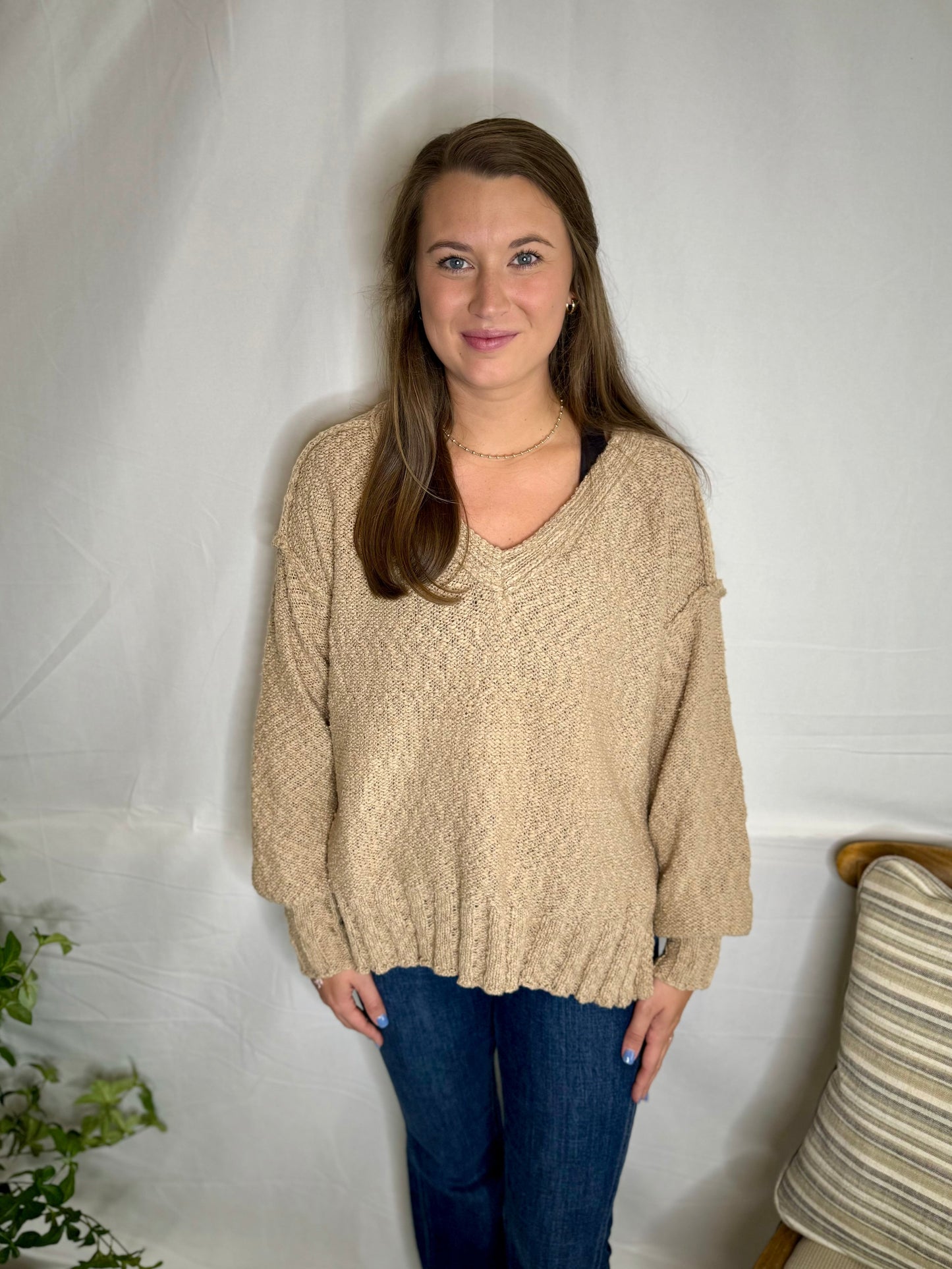 Autumn Balloon Tan Sweater The Autumn Balloon Sweater