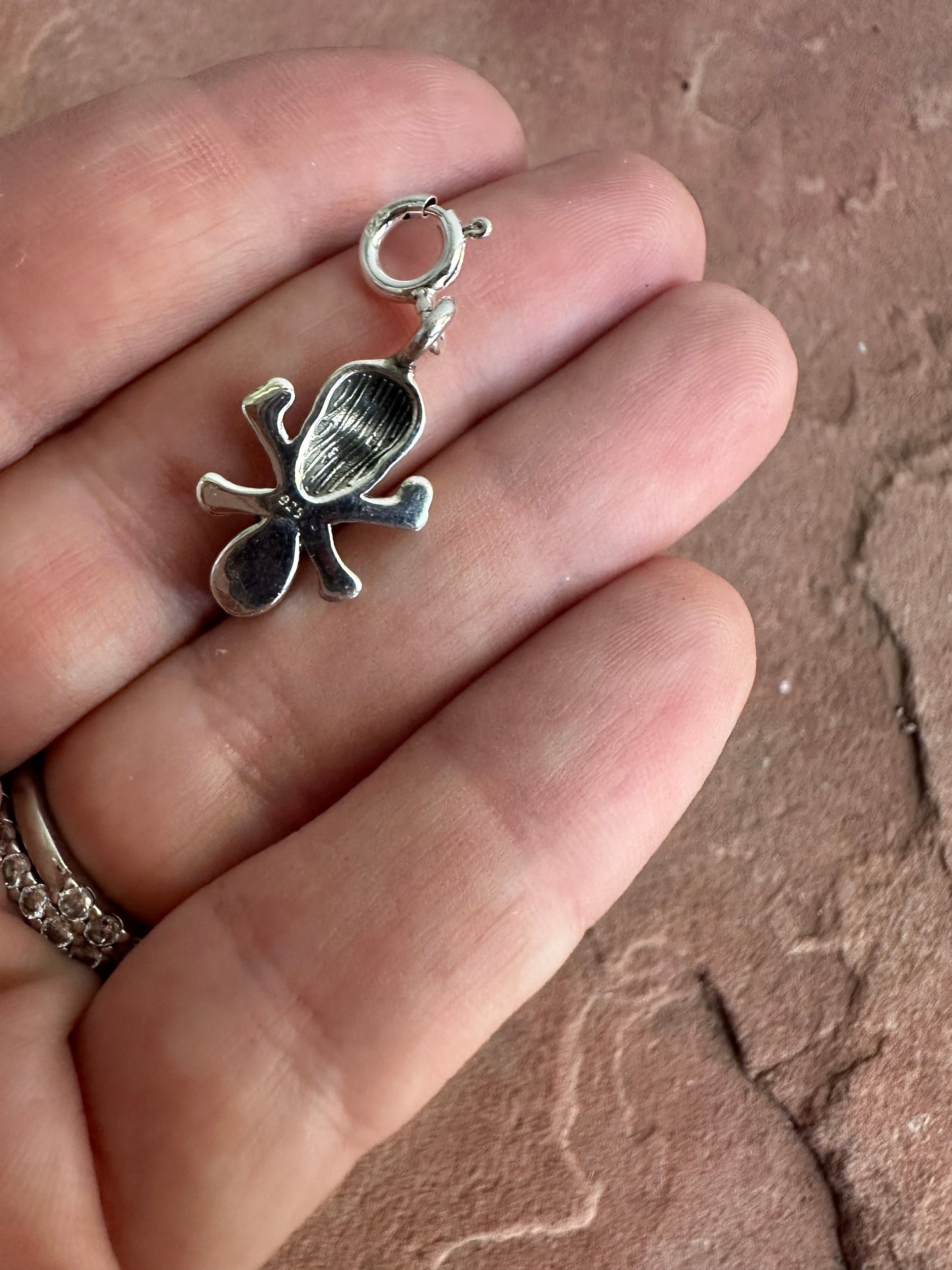 Sterling Silver Onyx Skull Charm Jewelry Nizhoni Traders LLC