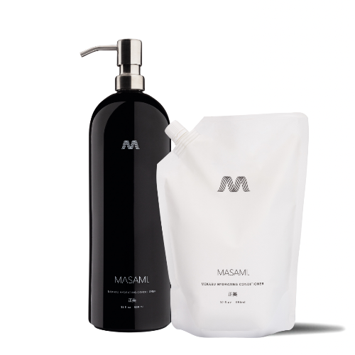 Refillable Black Ceramic Conditioner Bottle 32 oz Pro-Ocean