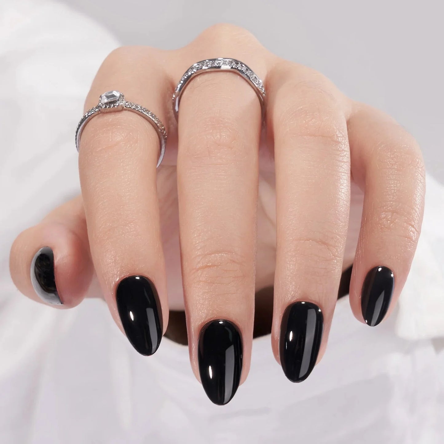 Black Almond Long Lasting Press On Nails Nail Pop Studio