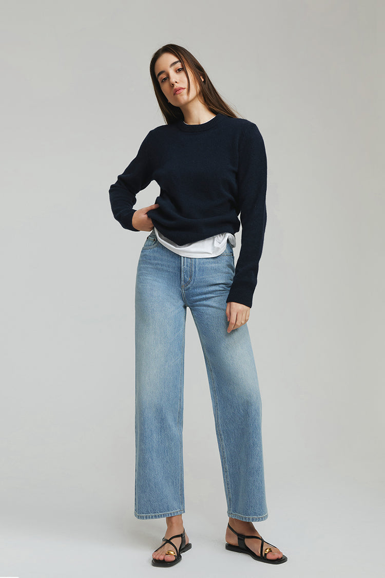 Wide Crop High-rise Jeans The Cityer Denim HJ009
