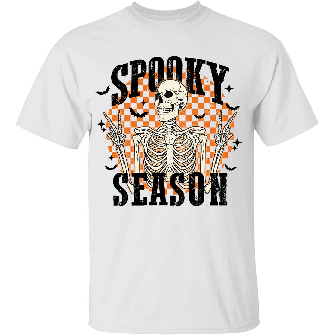 Spooky Season Retro Skull Smiley Face Halloween Shirt, Trendy Halloween Shirt 776V2