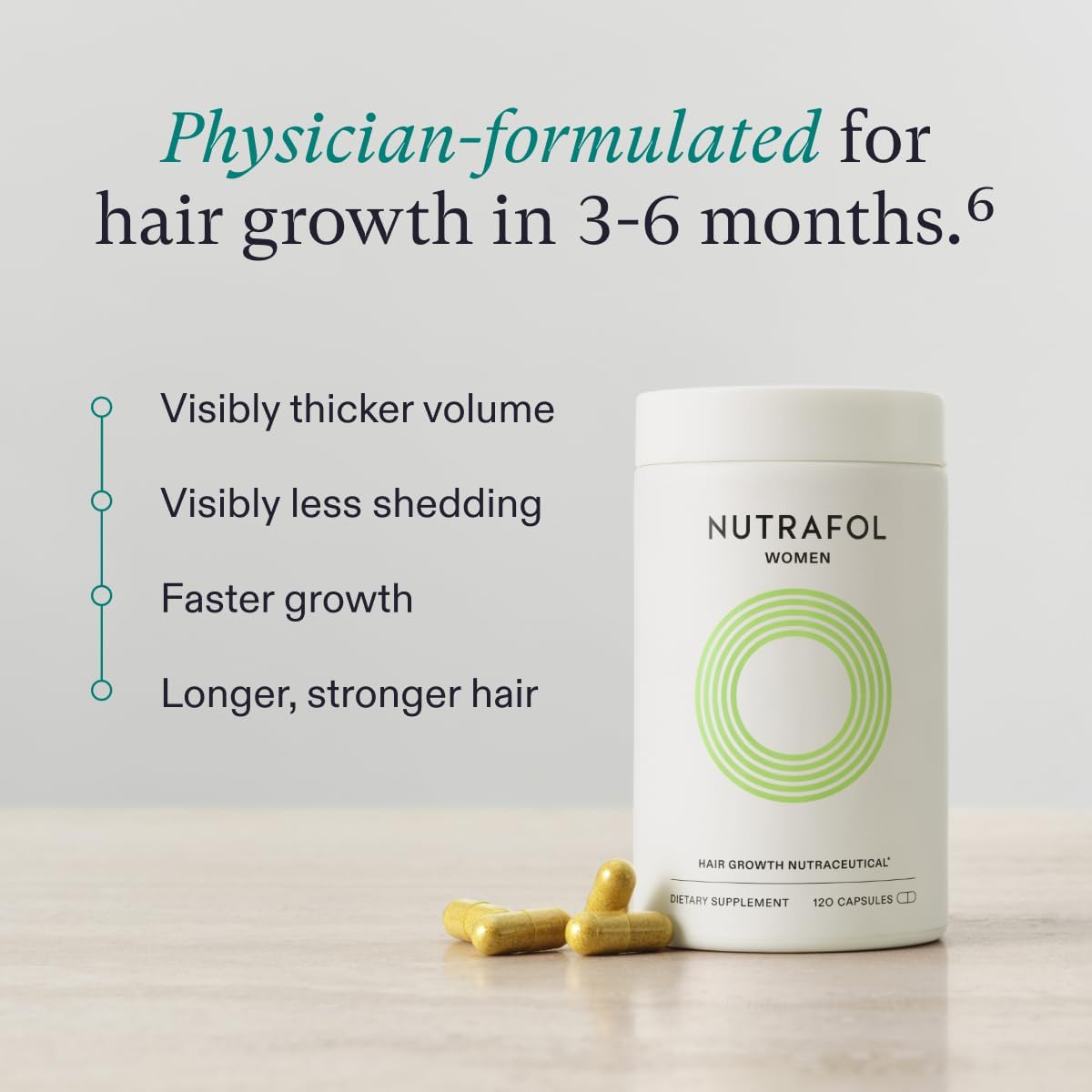 Nutrafol Women's Hair Growth Supplements, Dermatologist Recommended - 1 Month Supply - Clearance Sale
