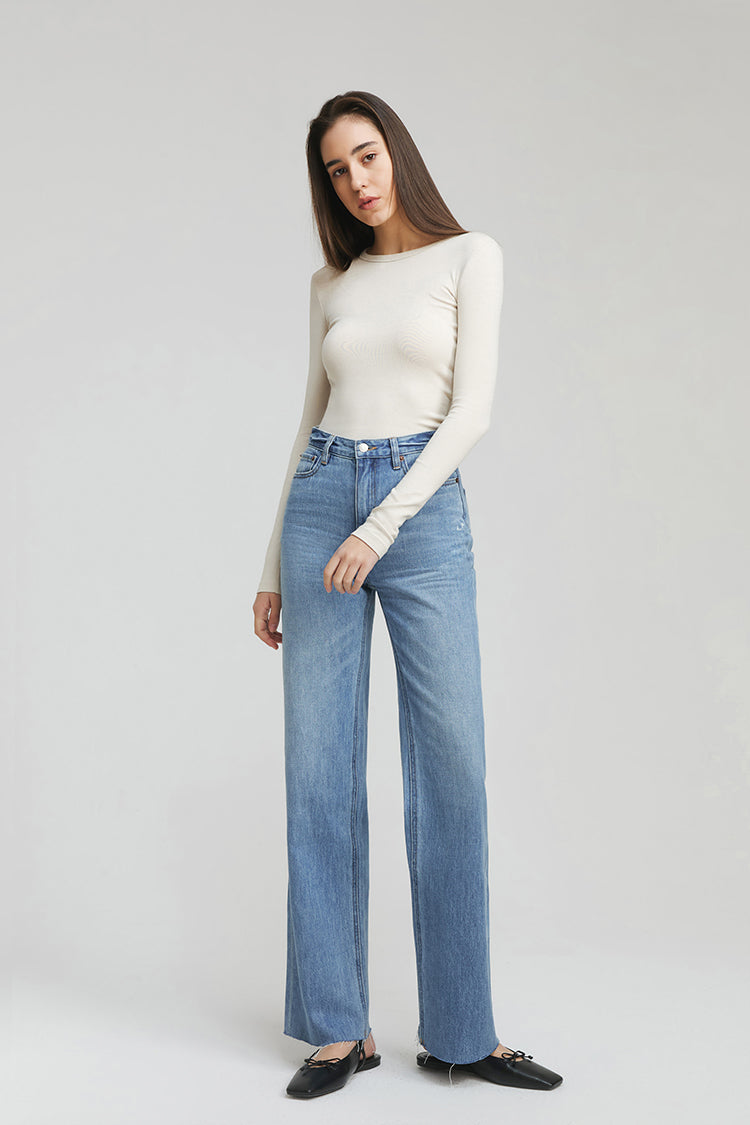 Palm Ease Lightweight High-Rise Relaxed Wide Leg Jeans