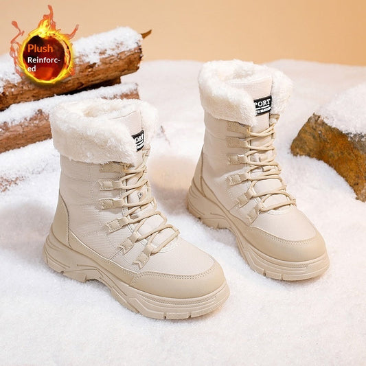 Fleece-Lined Chunky Sole Warm Casual Winter Comfort Shoes Women’s