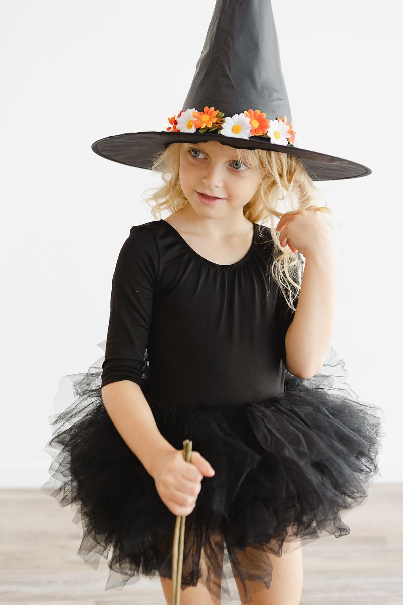 Black 3/4 Sleeve Tutu Leotard Mila & Rose