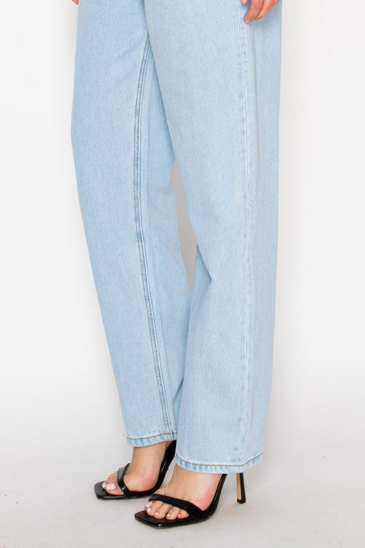 Tapered Baggy Mid-Rise Unisex Jeans DAT1001BGL