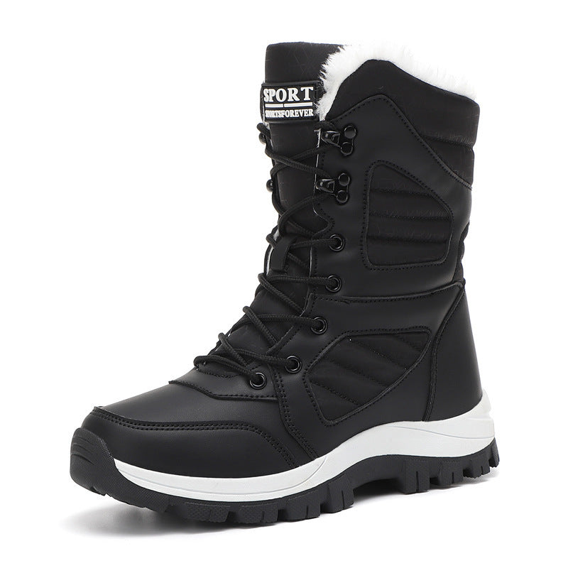 Women’s Long Wool & Velvet Thickened Warm Snow Boots