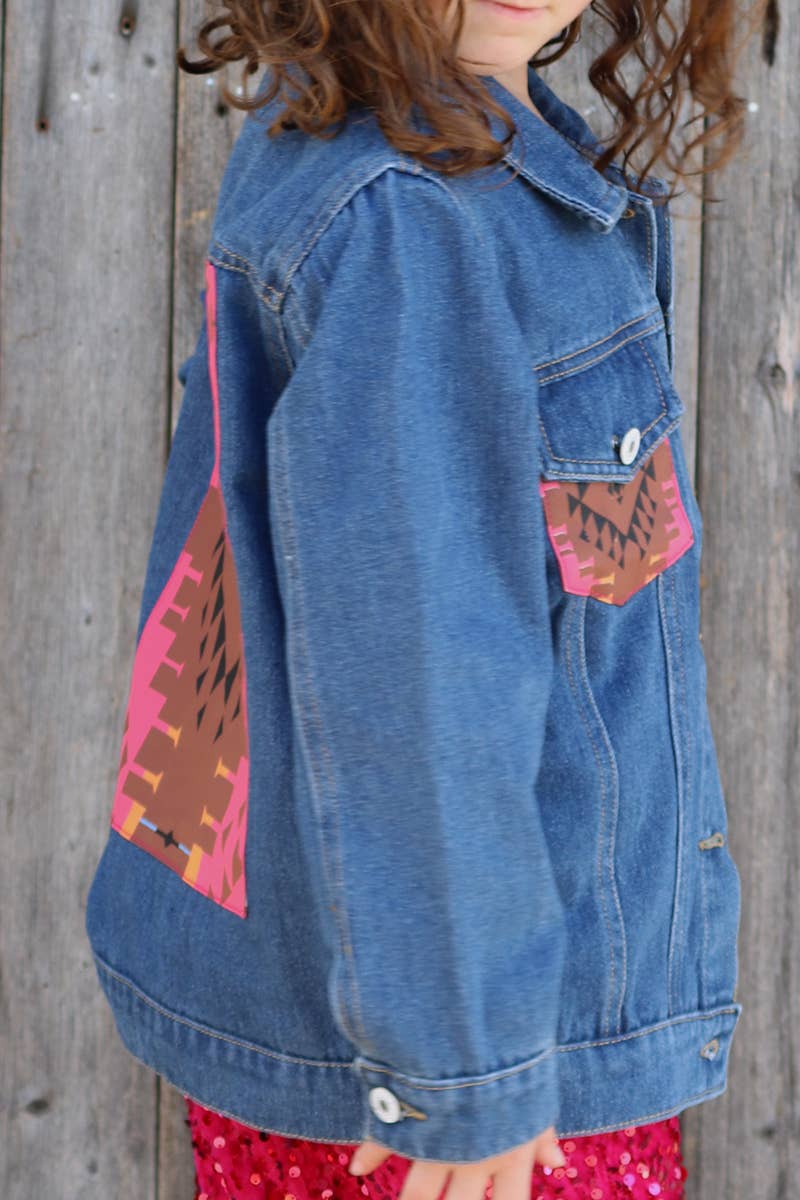 Denim Jacket Aztec Pocket Jacket Country Chic Baby Co