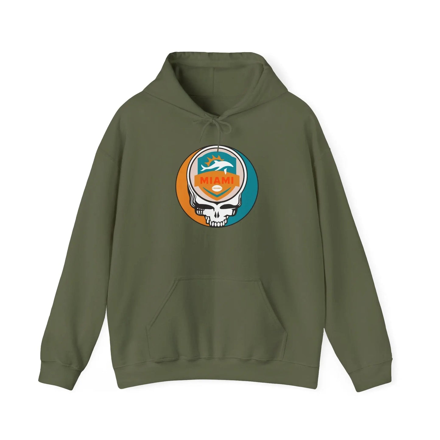 Miami Dolphins Stealie Grateful Dead Hooded Sweatshirt NFL The Gridiron Collection