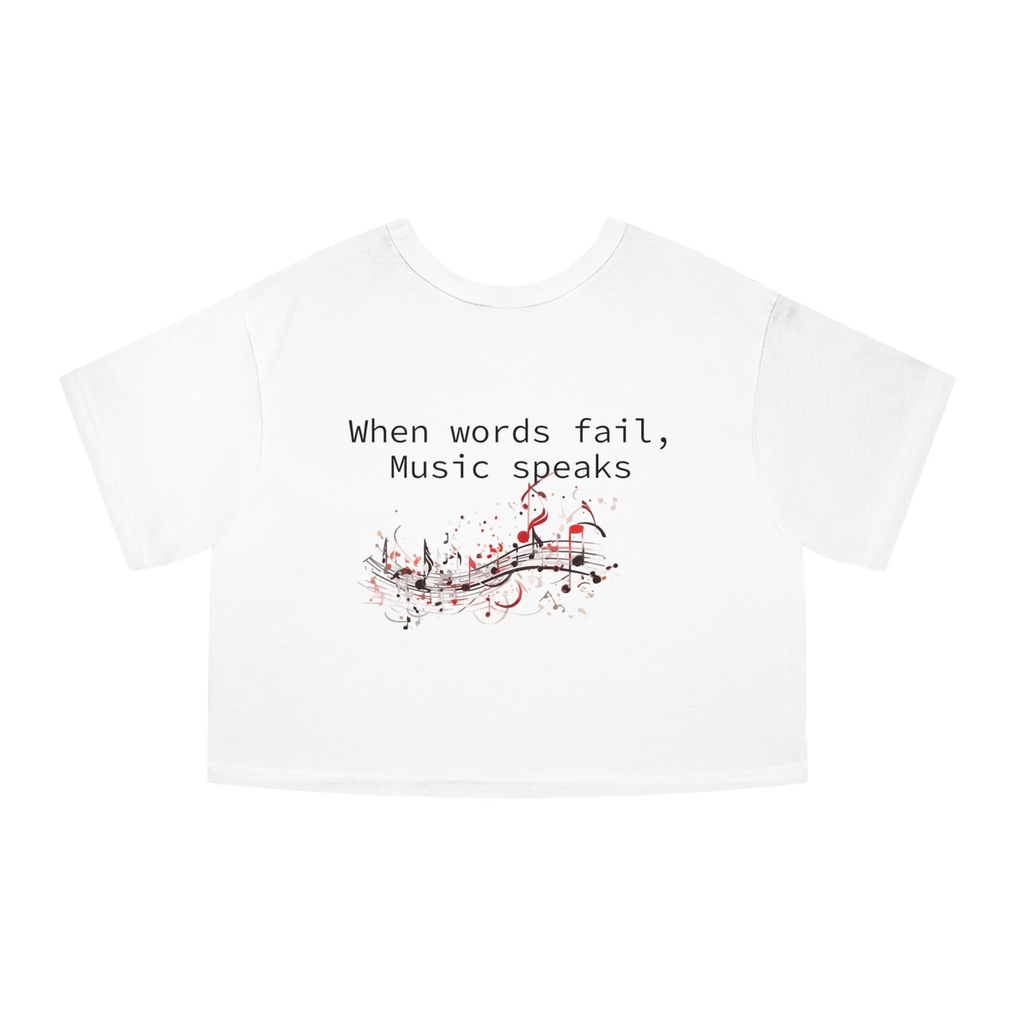 Valentine's and musical combination Champion Women's Heritage Cropped T-Shirt for valentine's day.