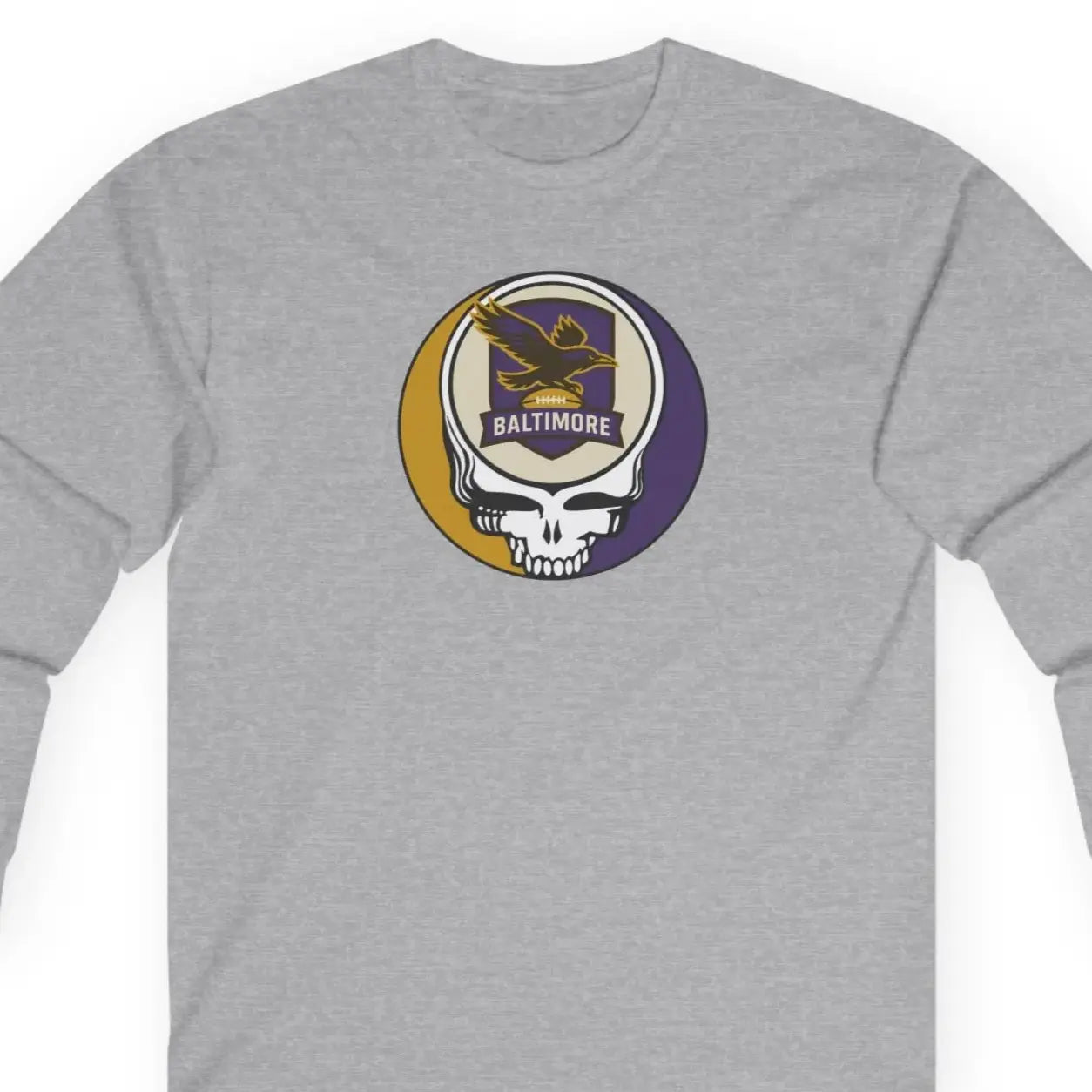 Grateful Dead Long Sleeve Ultra-Cotton Tee The Gridiron Collection Baltimore Ravens