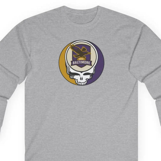 Grateful Dead Long Sleeve Ultra-Cotton Tee The Gridiron Collection Baltimore Ravens