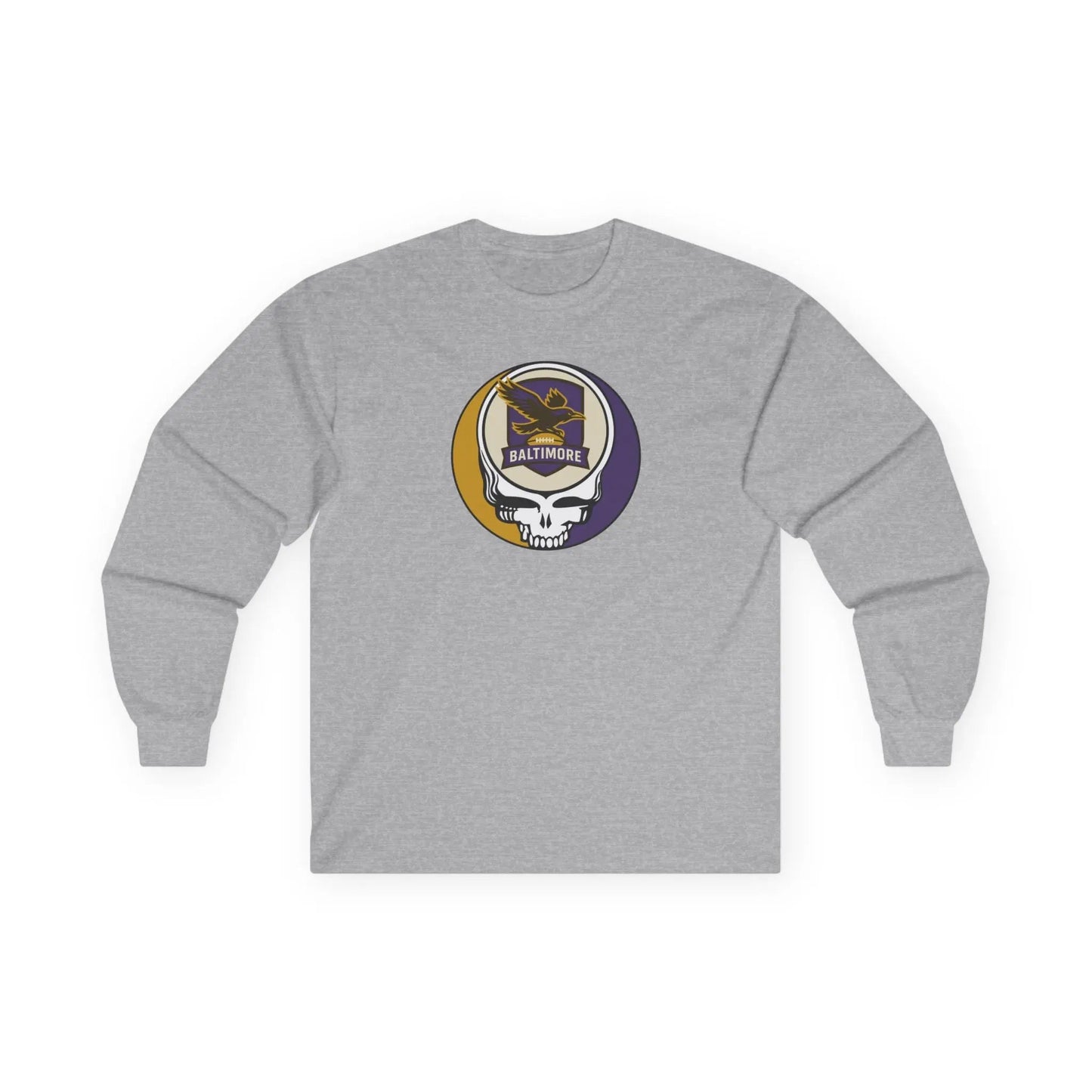 Grateful Dead Long Sleeve Ultra-Cotton Tee The Gridiron Collection Baltimore Ravens