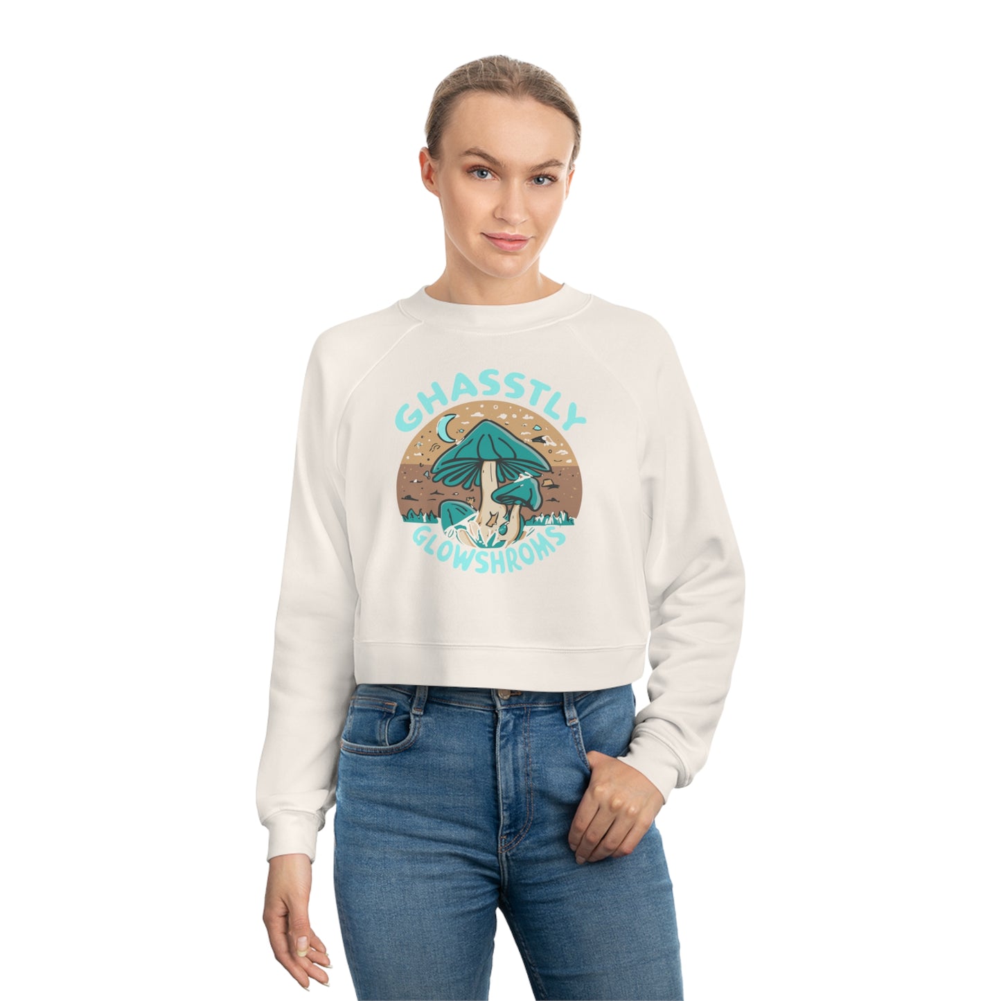 Ghastly Glowshrooms Sweatshirt, Unique Mushroom Costume & Spooky Season Halloween Sweatshirt