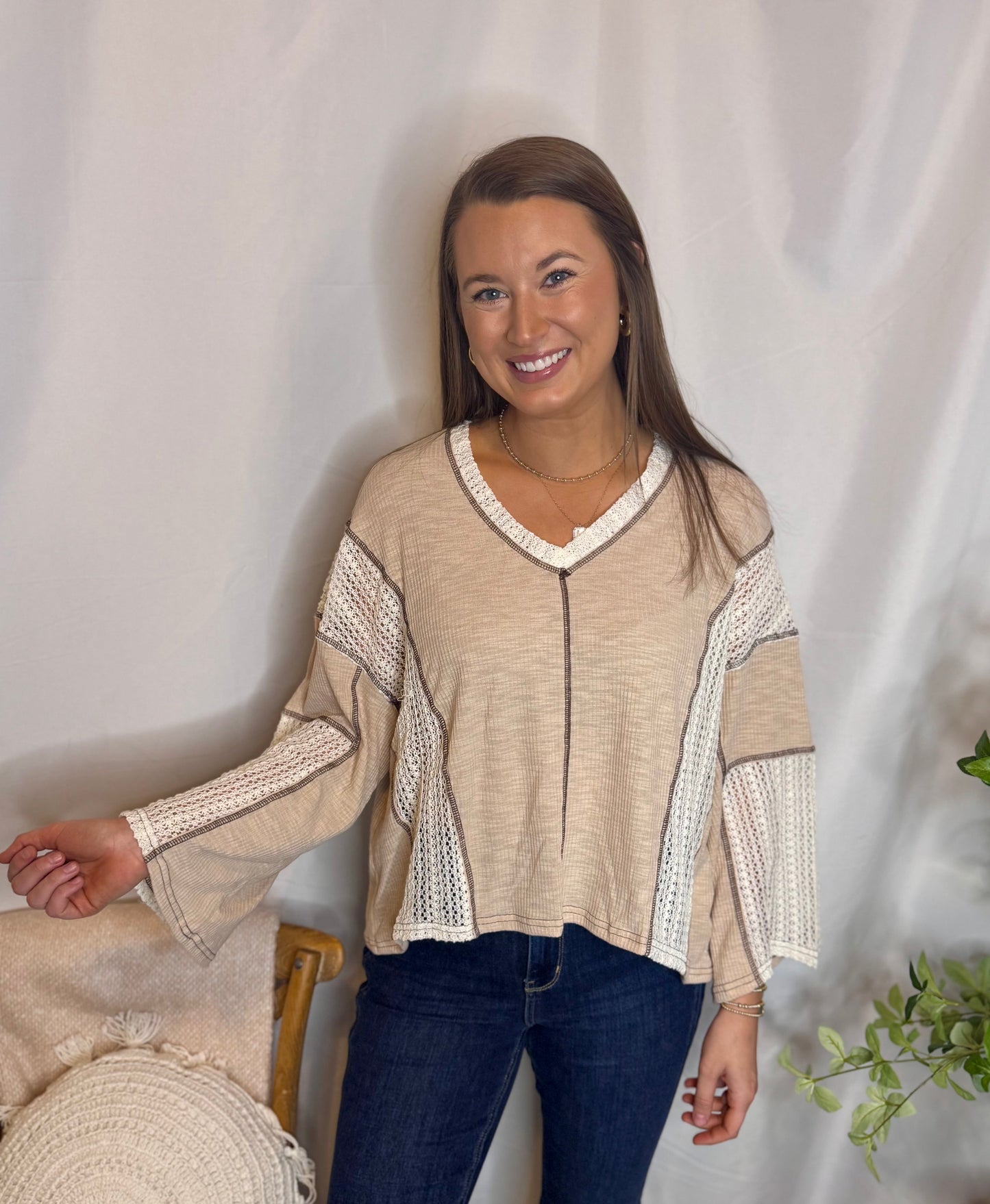 Crochet Layla Slouchy Knit Top Sweet Jude Boutique
