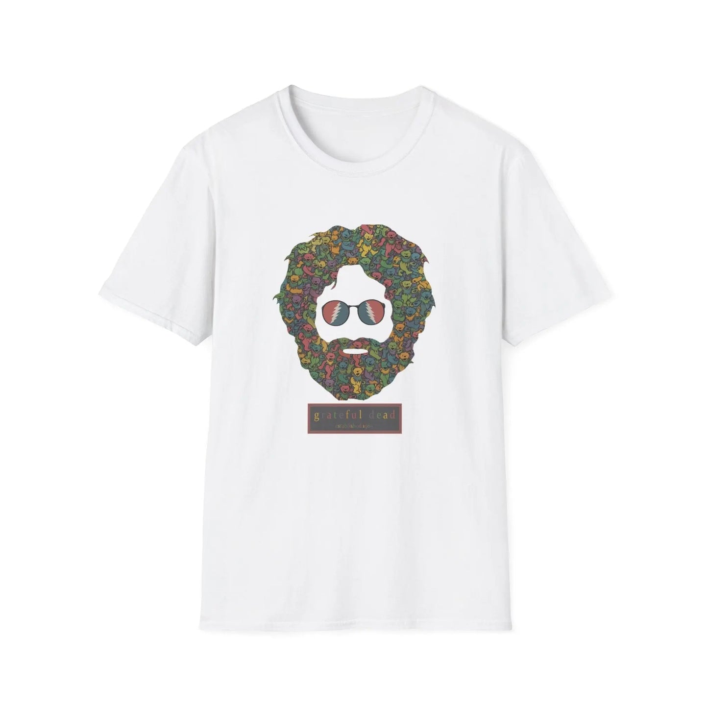 Jerry Garcia Dancing Bears Face Soft TShirt Vineyard Collection Grateful Dead