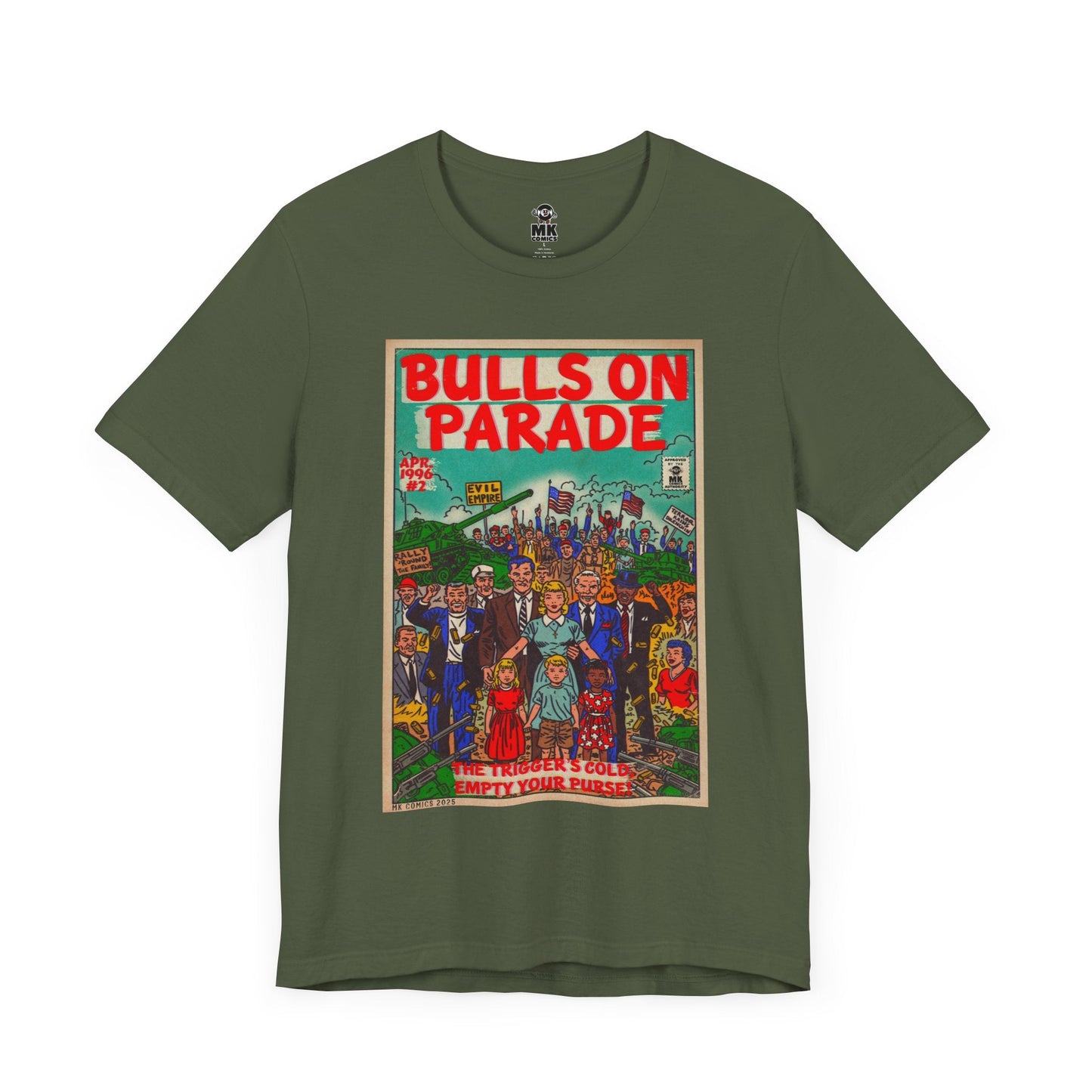 Jersey Short Sleeve Tee Lightweight Airlume Cotton Bulls Parade Bella+Canvas