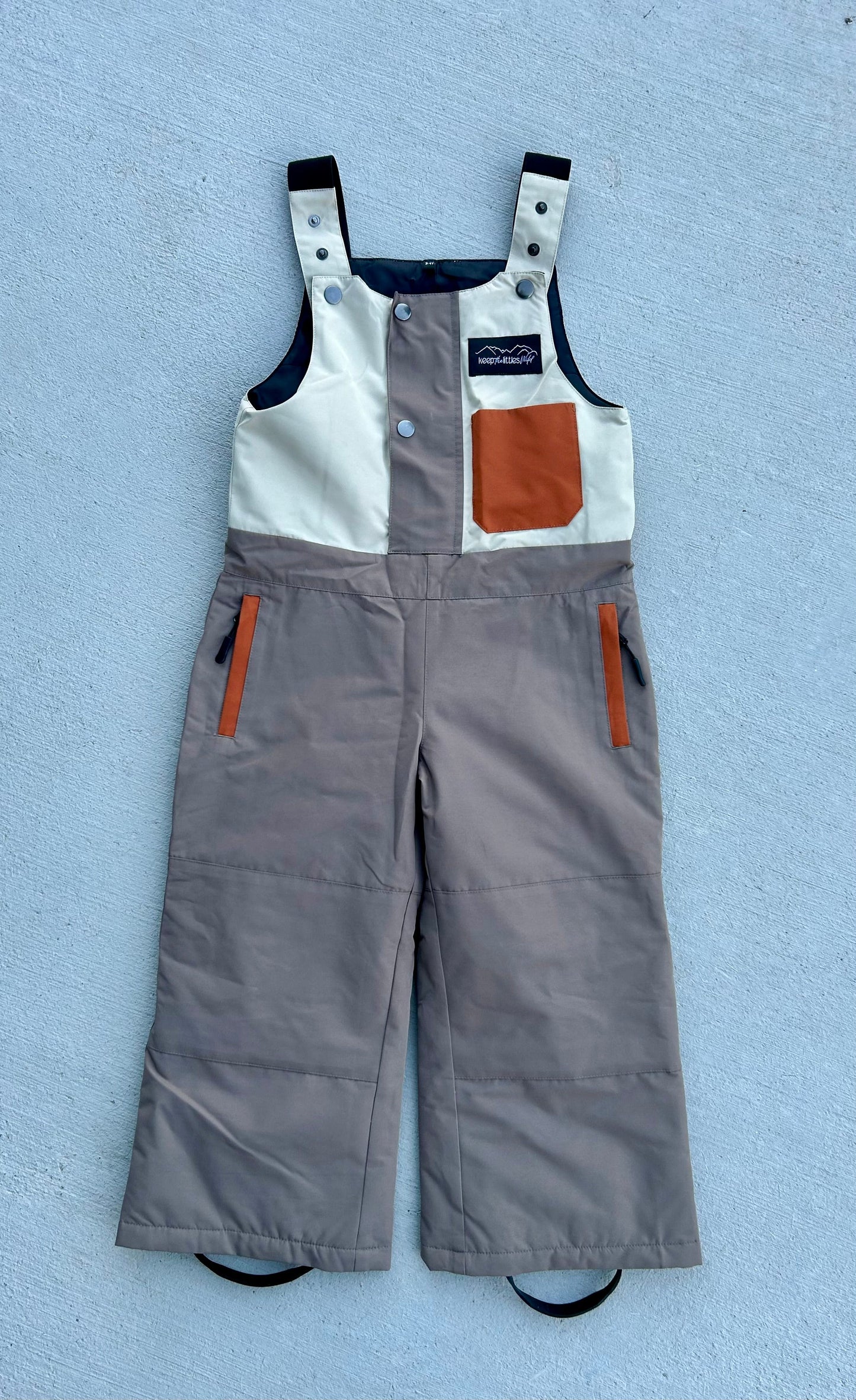 Waterproof Adjustable Snow Bib for Youth and Toddler