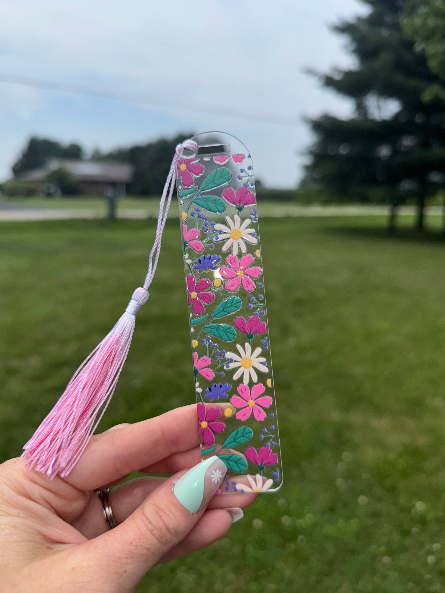 Acrylic Vibrant Bookmark Durable Bookmark Sawdust and Cedar