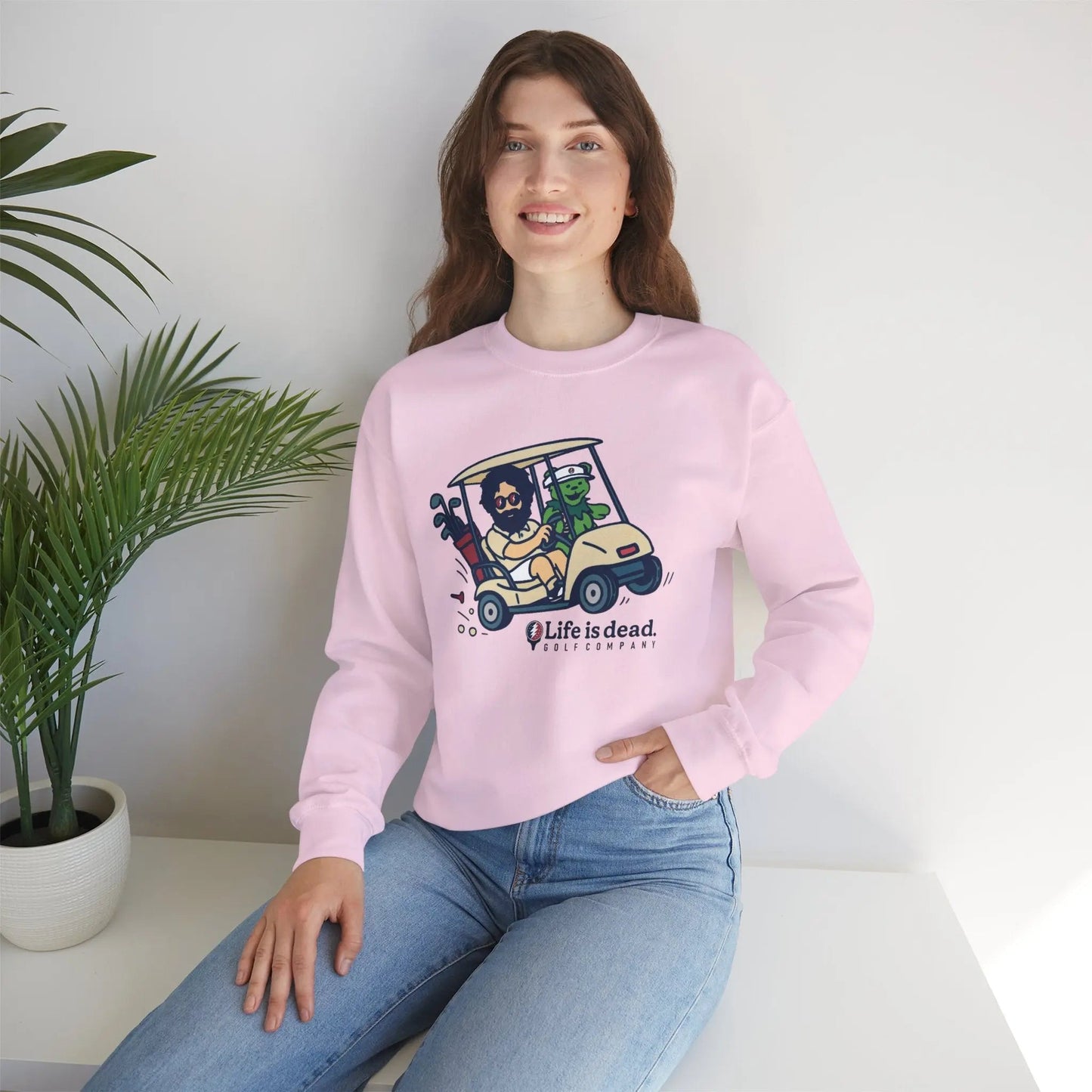 Life is dead. Crewneck Sweatshirt Unisex Heavy Blend Crewneck Sweatshirt Gildan