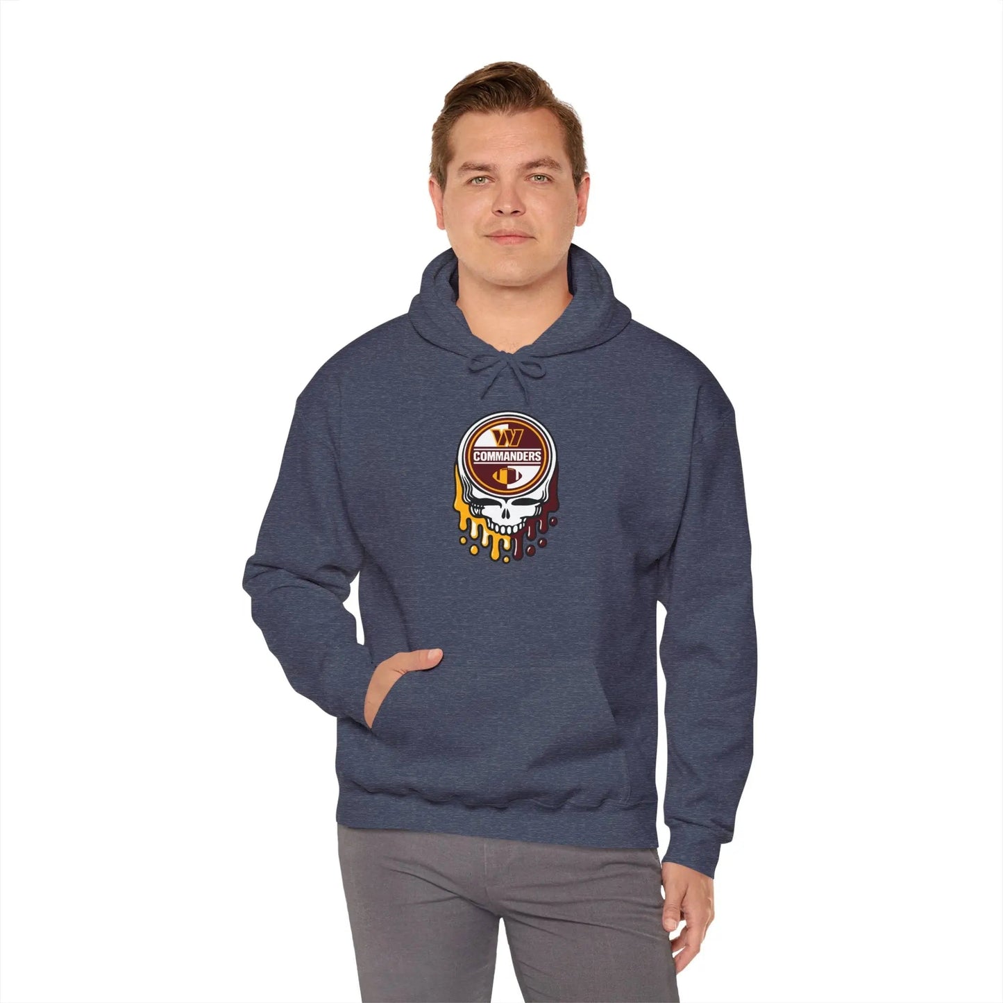 Washington Commanders Grateful Dead Hooded Sweatshirt The Gridiron Collection