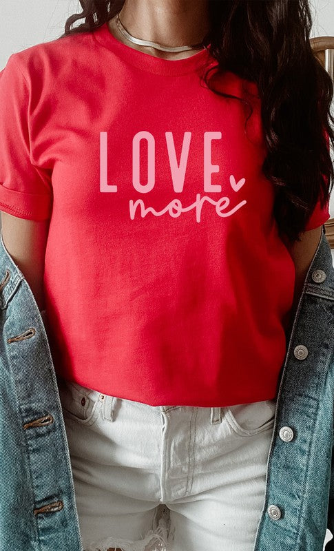 Love More Heart Graphic Tee