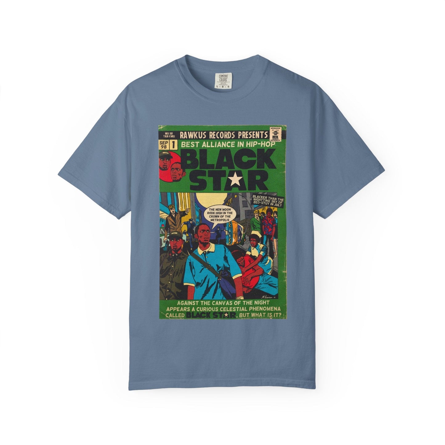 Black Star Unisex Comfort Colors T-shirt 100% Ring-Spun Cotton