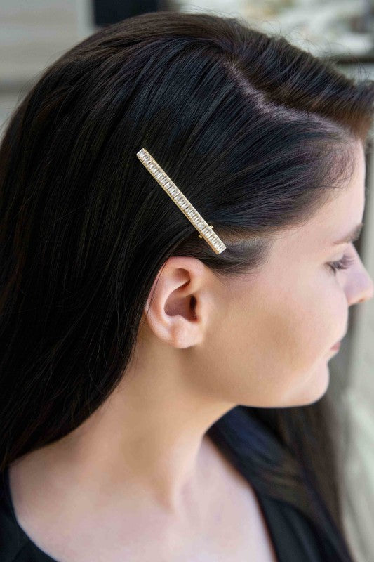 Dazzle Me Sparkly Hair Clip Plated Metal
