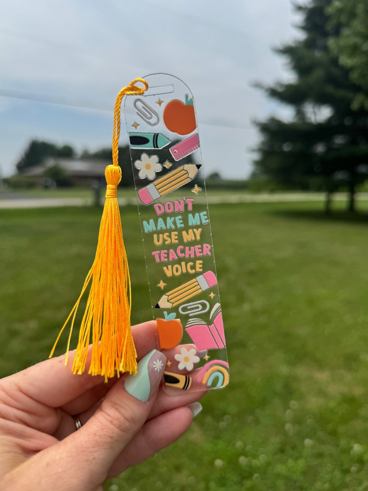 Acrylic Vibrant Bookmark Durable Bookmark Sawdust and Cedar