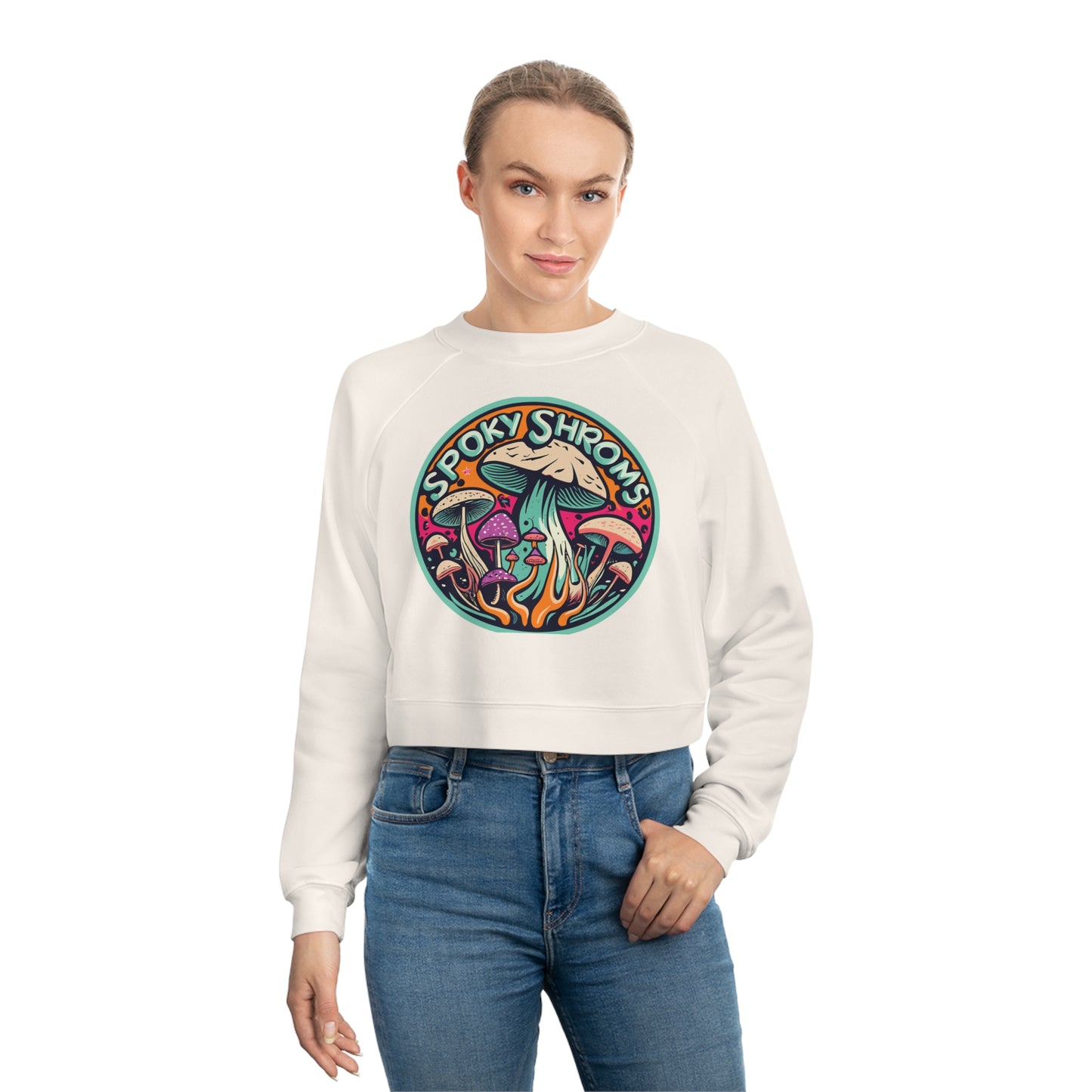 Spooky Shrooms Fungi Frights Eerie Looking Mushrooms Sweatshirt, Unique Mushroom Costume & Spooky Season Halloween Sweatshirt