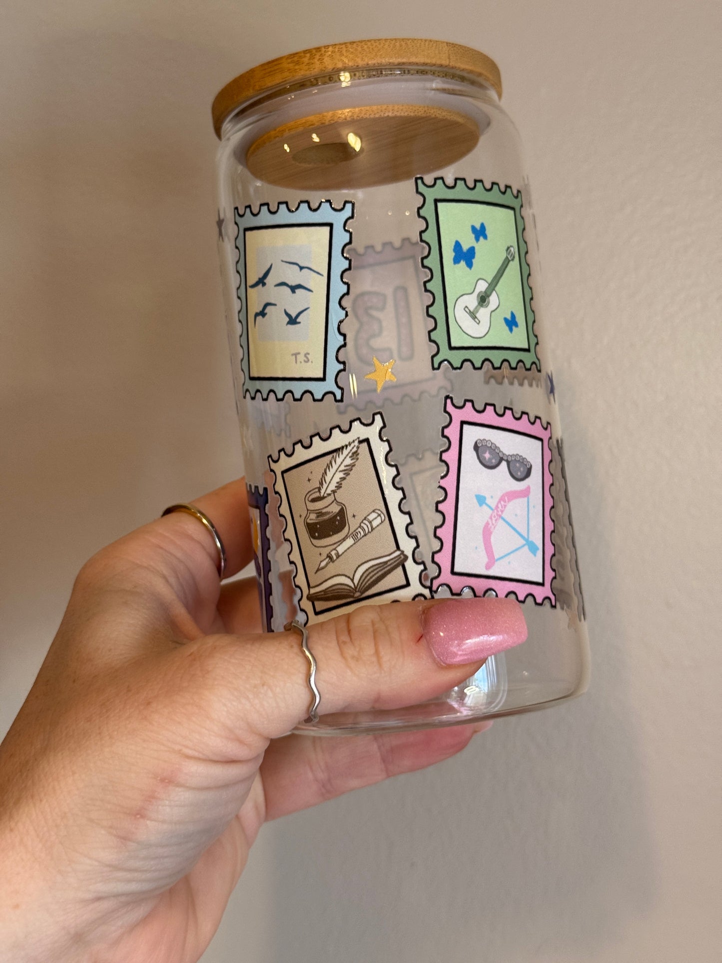 Postmarked with Love Glass Cup Taylor Swift Drinkware