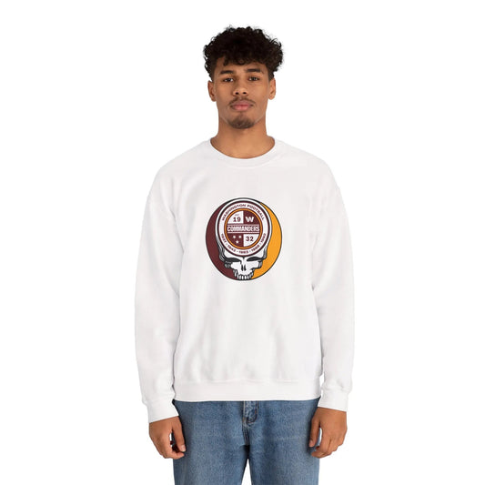 Grateful Dead Stealie Crewneck Washington Commanders Sweatshirt The Gridiron Collection