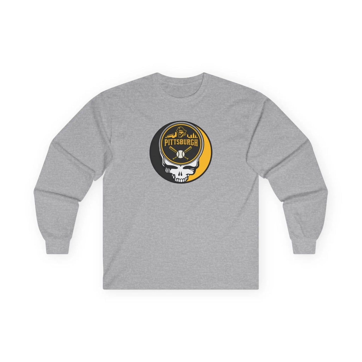 Grateful Dead Long Sleeve Tee Ultra-Cotton Pittsburgh Baseball Edition The Ballpark Collection