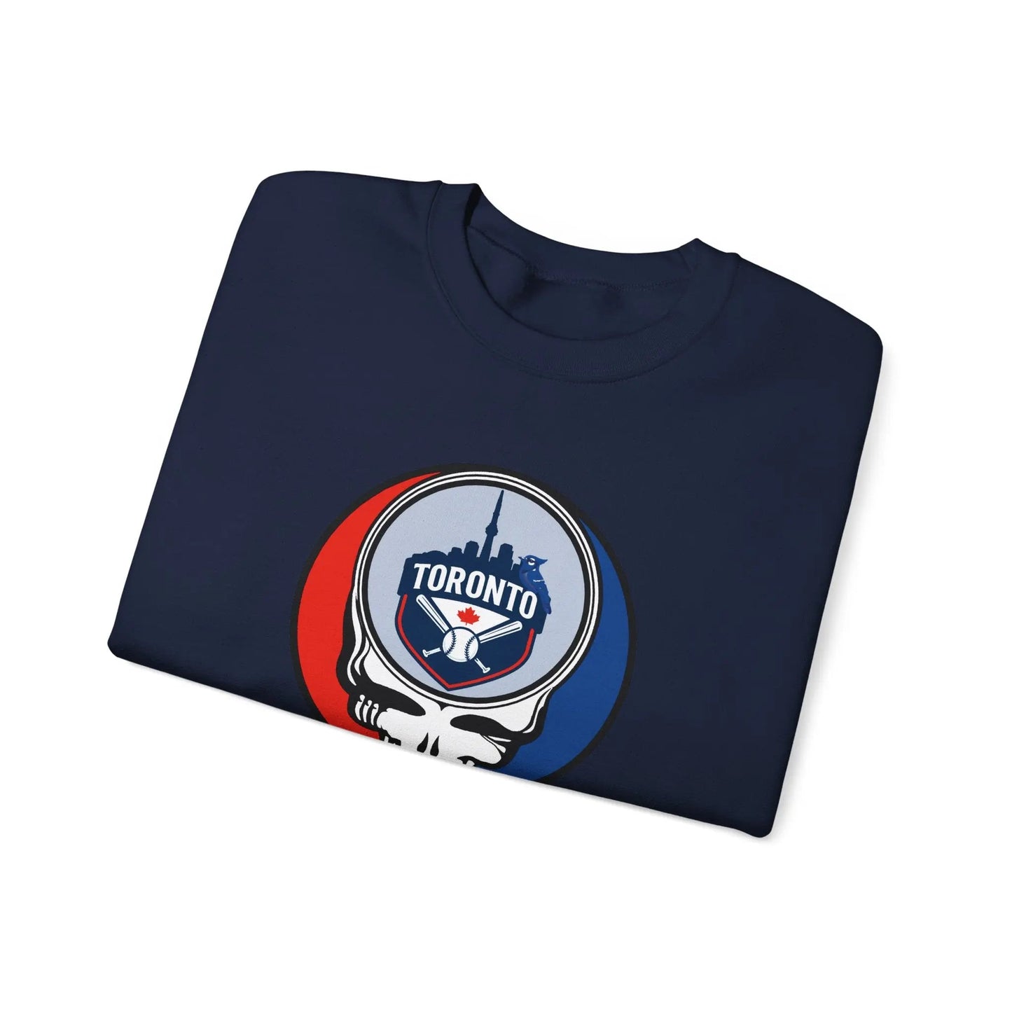 Grateful Dead Stealie Crewneck Sweatshirt Toronto Baseball Edition MLB
