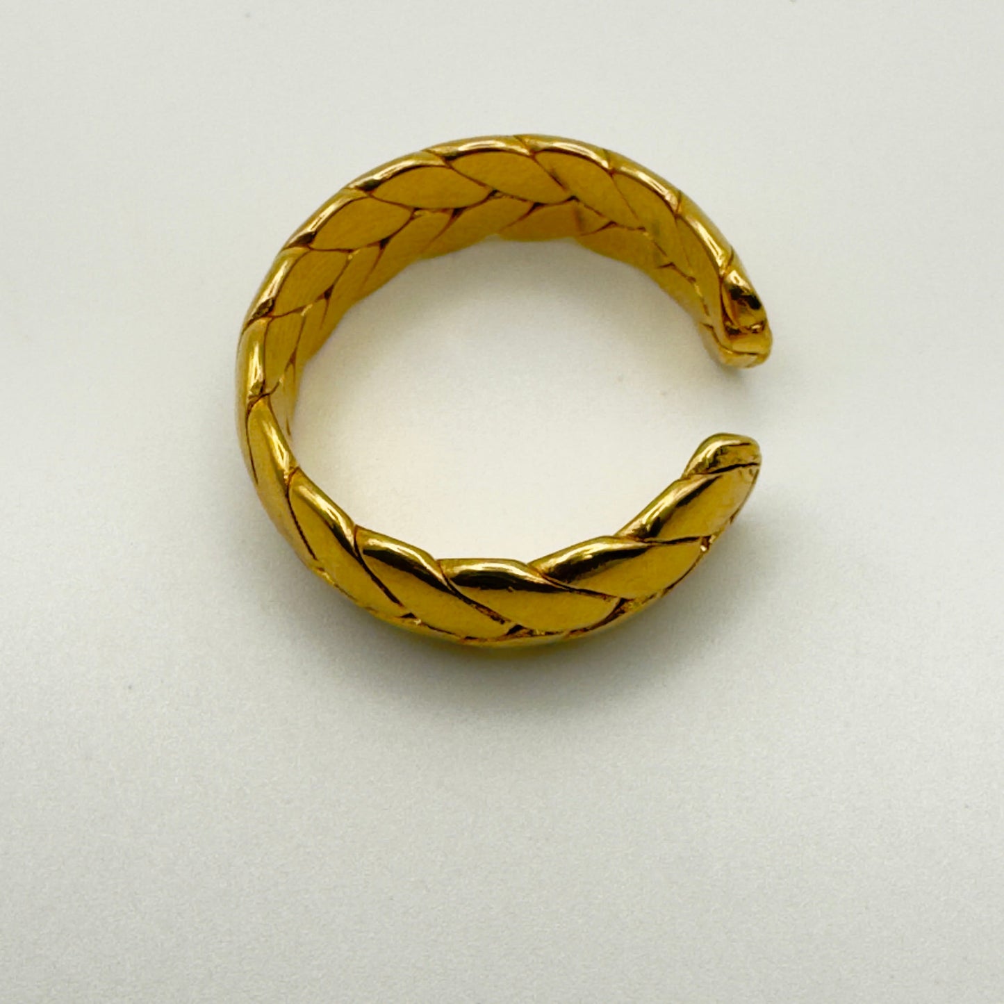 Hypoallergenic Gold Plated Cuban Ring Nickel Free Stainless Steel Jewelry