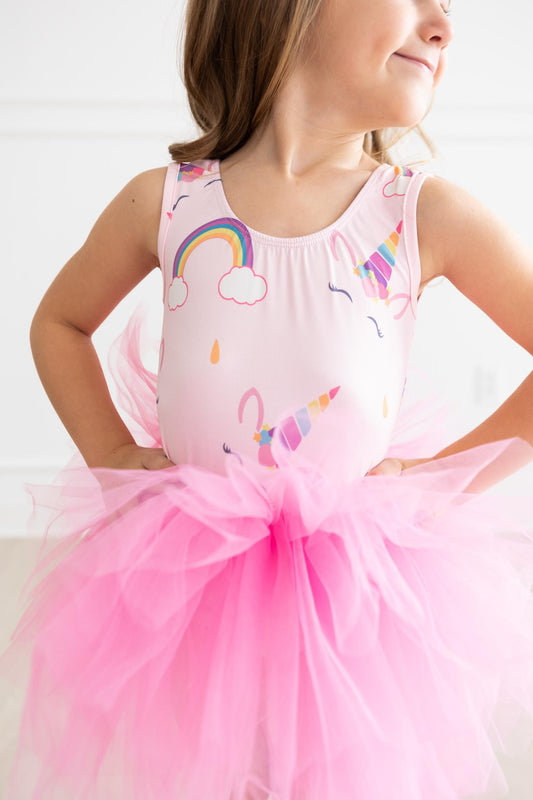Bubblegum Unicorn Tank Tutu Leotard with Full Fluffy Layers