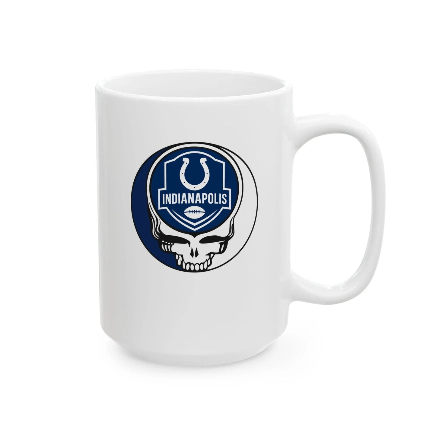 Indianapolis Colts Stealie Ceramic Coffee Mug Durable White Ceramic The Gridiron Collection