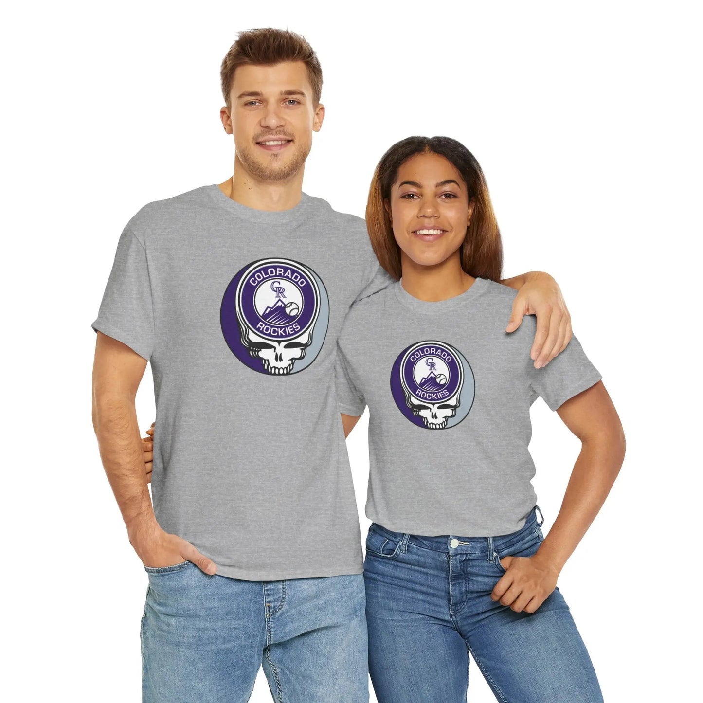 Colorado Rockies Grateful Dead Steal Your Face Baseball Tee