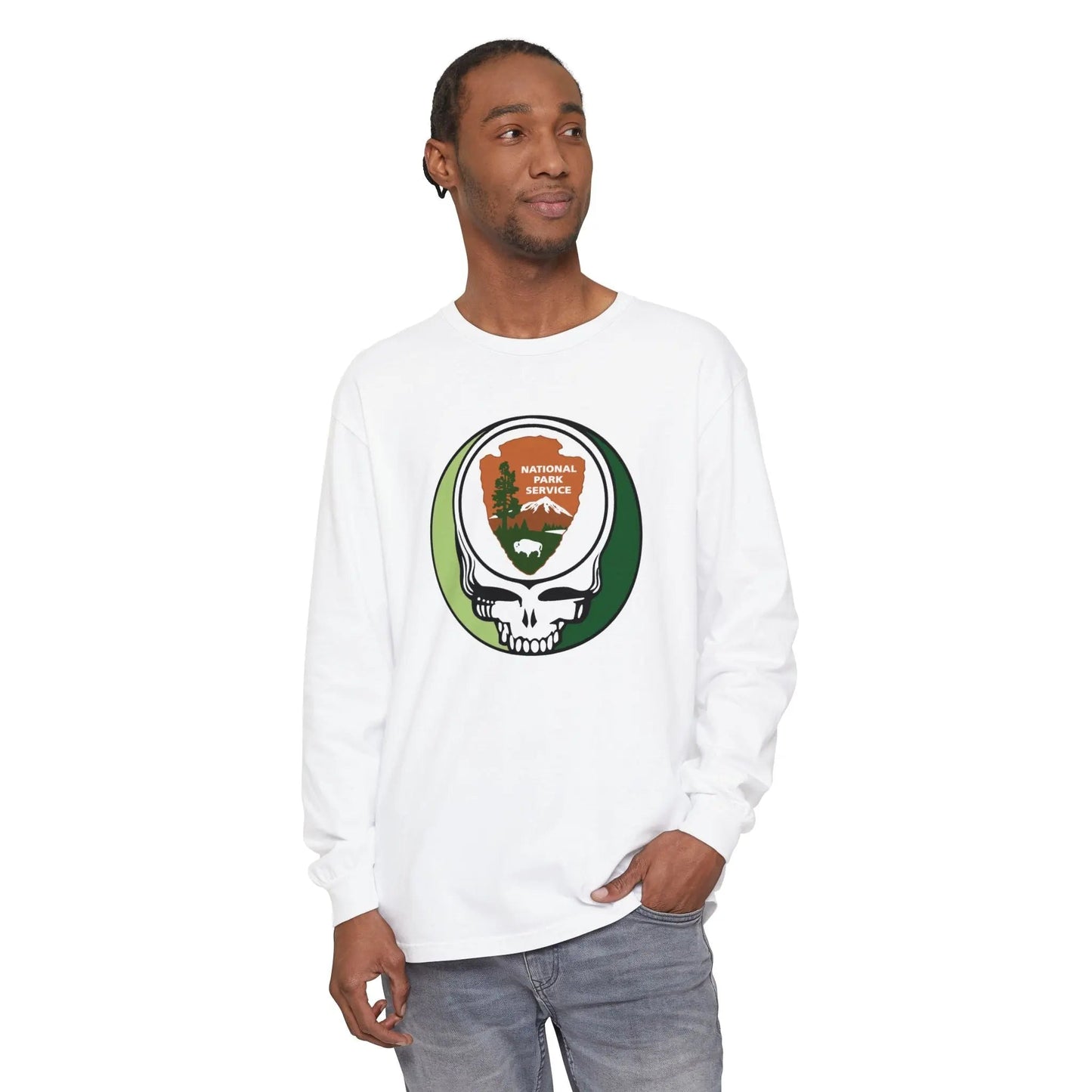 Garment-Dyed Long Sleeve T-Shirt Ring-Spun Cotton National Park Service Vineyard Collection