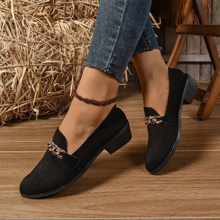 Pointed Toe Chunky Heel Women’s Shoes